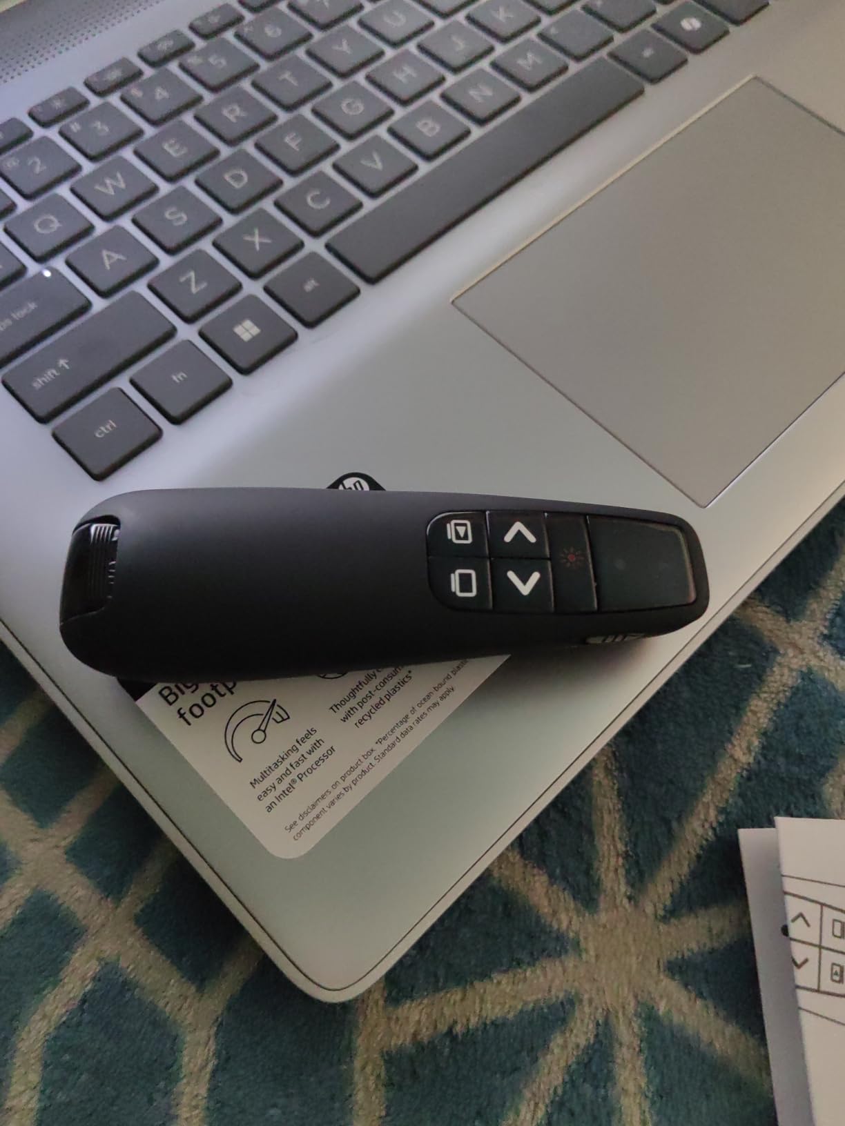Presentation Clicker for PowerPoint, Wireless Presenter Remote with Laser | Ergonomic PowerPoint Remote Clicker with Red Laser Pointer for Computer Laptop/Windows/Mac/PPT/Google Slides Advancer customer photo 1