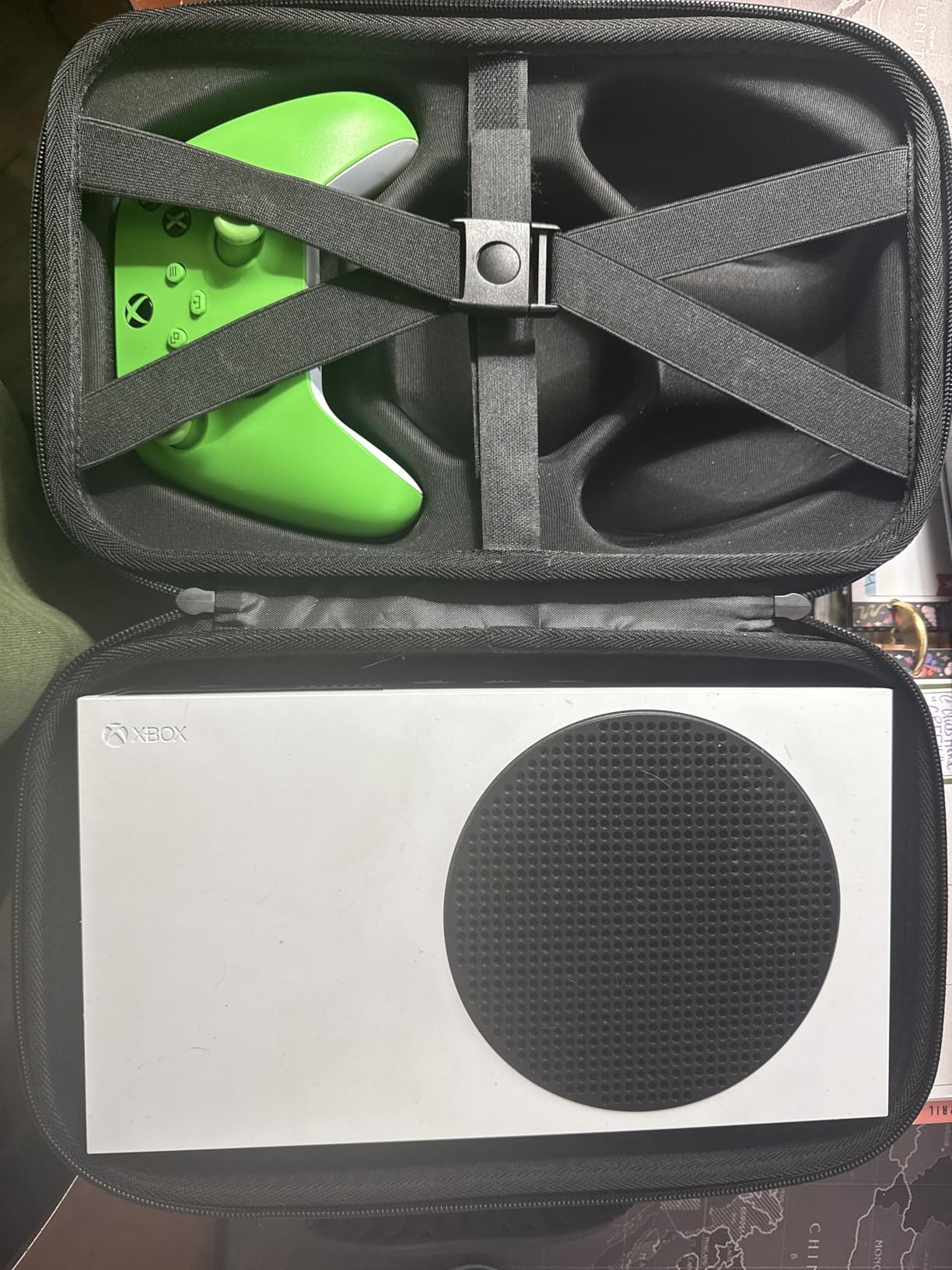 Mcbazel Hard Carrying Case for Xbox Series S, Travel Case Storage Bag for Xbox Series S Console Wireless Controller & Gaming Accessories - Black customer photo 1