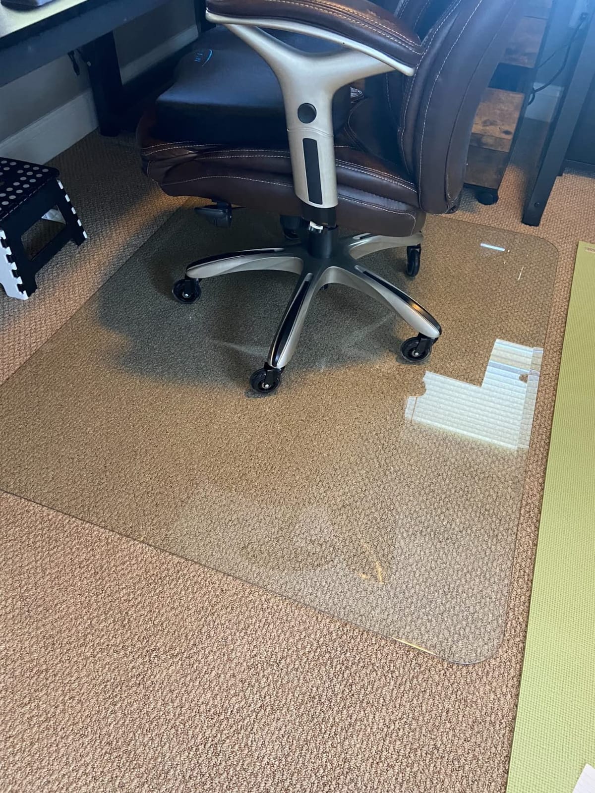 Tempered Glass Office Chair Mat for Carpet & Hardwood, 36