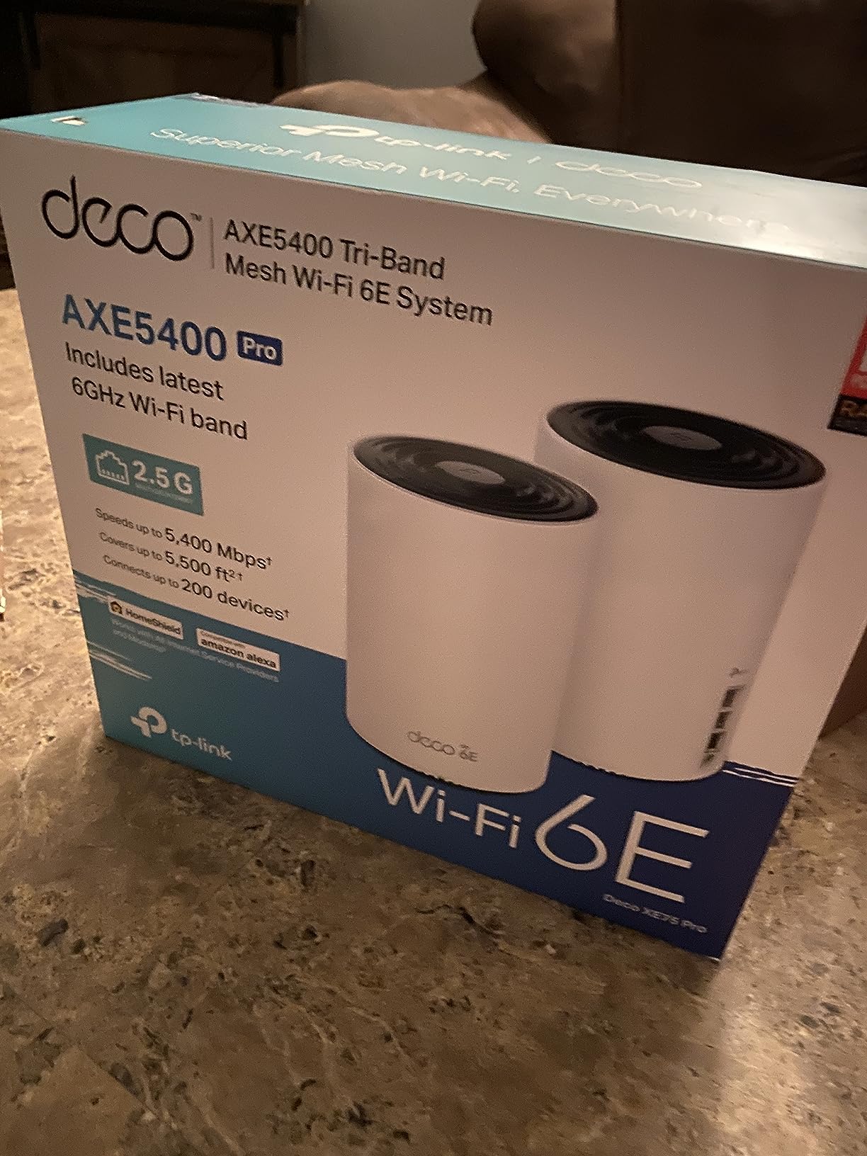 TP-Link Deco XE75 Pro AXE5400 Tri-Band WiFi 6E Whole Home Mesh Router customer photo 2