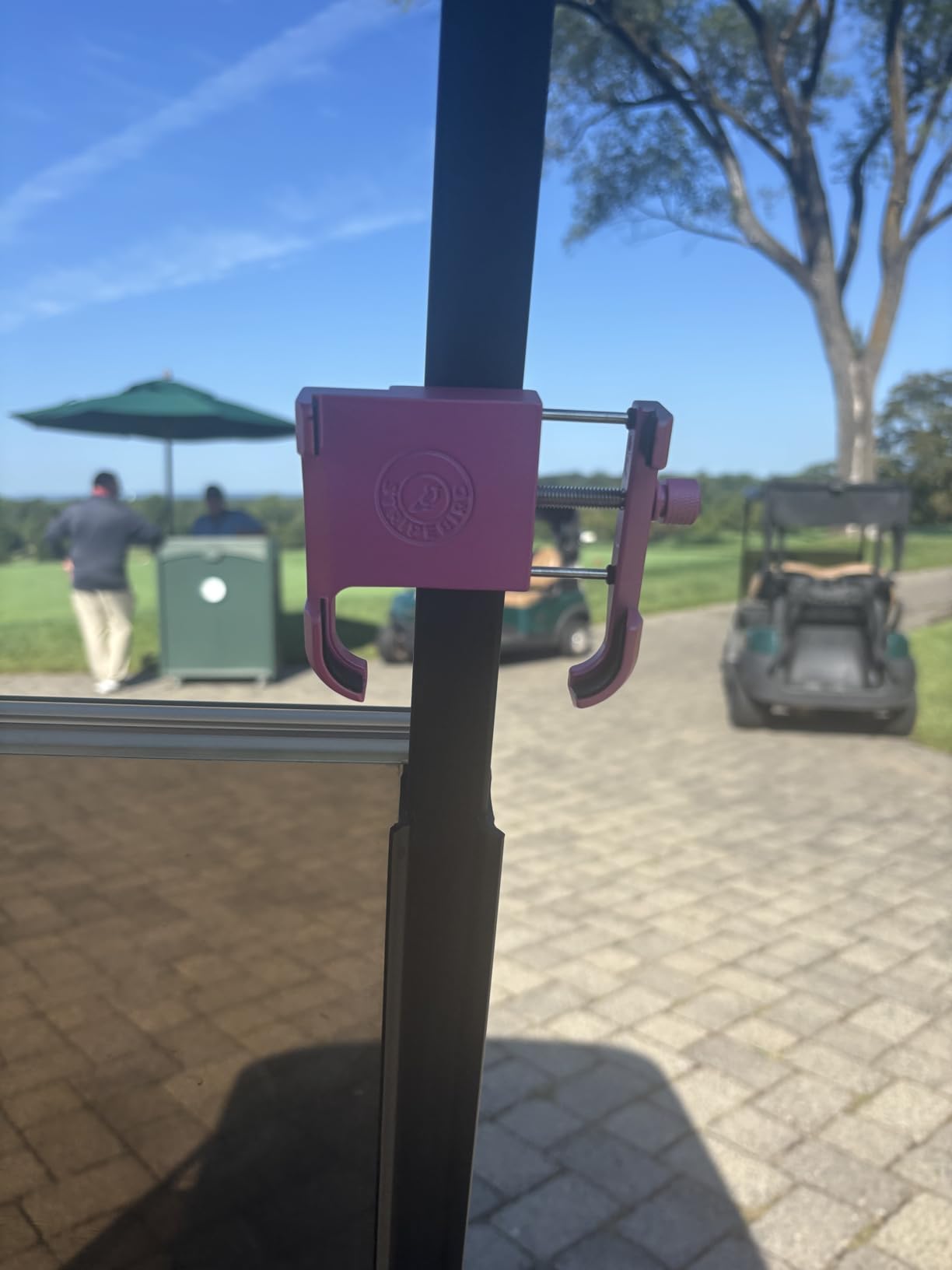 Stripebird PRO Magnetic Golf Cart Phone Holder & Caddy, N52 Magnets | Dual N52 magnets, fits iPhone and Samsung, no tools needed, slim phone caddy, swing video recording, golf gift for men customer photo 1