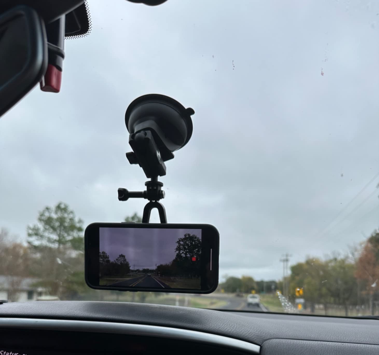 TELESIN Suction Cup Car Mount with Phone Holder, Windshield Window Dashboard Boats Vehicle Attach for DJI Osmo Pocket 4/3 Action 6/5/4 GoPro Mission 1 PRO Hero 13 Insta360 Luna Ultra Xtra Camera Mount customer photo 2