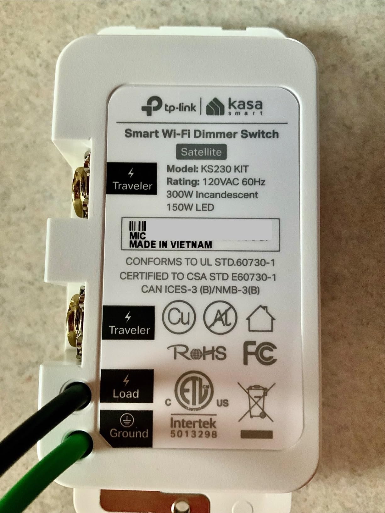 Kasa Smart 3-Way Dimmer Switch Kit, KS230 KIT v2, Need Neutral Wire customer photo 1