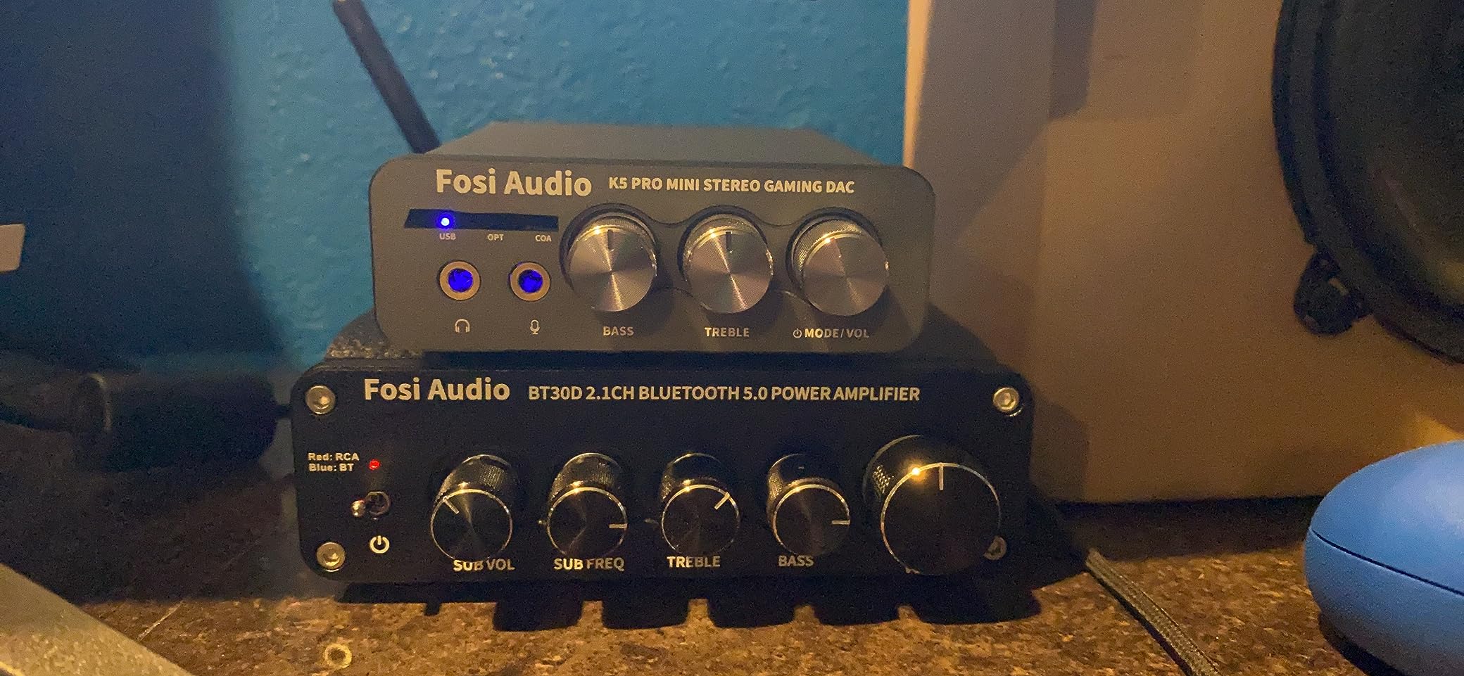 Fosi Audio K5 Pro Gaming DAC Headphone Amplifier Mini Hi-Fi Stereo Digital-to-Analog Audio Converter USB Type C/Optical/Coaxial to RCA/3.5MM AUX for PS5/PC/MAC/Computer customer photo 1
