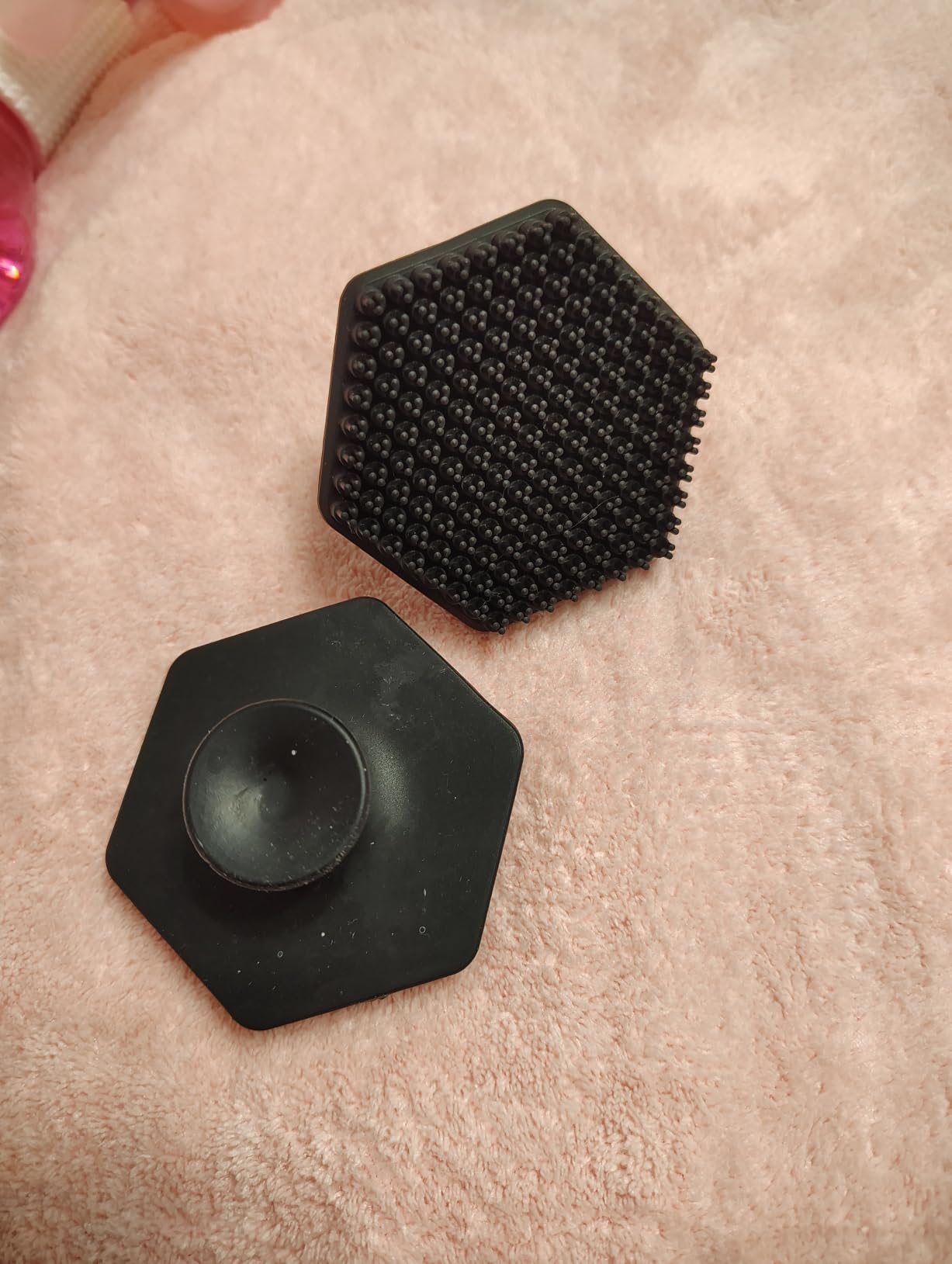 Silicone Face Scrubber for Men, Gentle Exfoliator Pad & Massager, Facial Cleansing Brush Silicone Face Wash Brush Removes Dead & Dry Skin (Black) customer photo 2