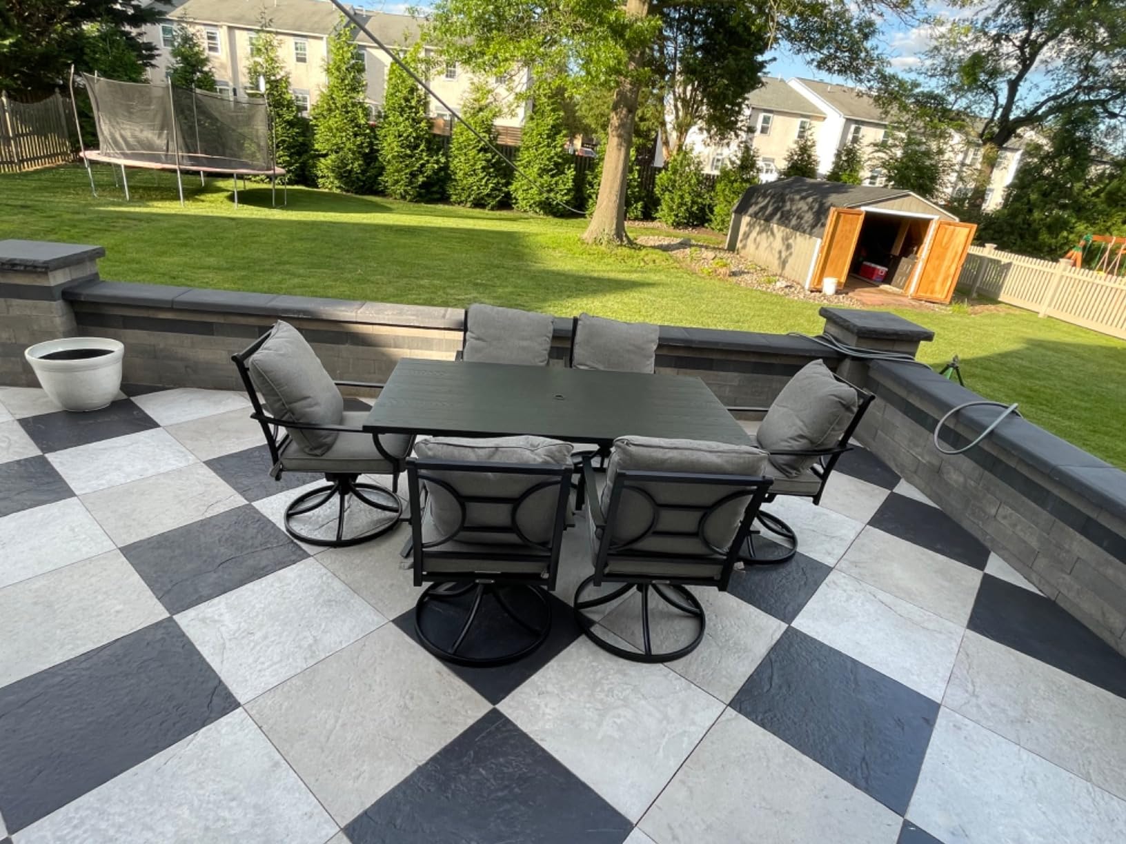 Grand patio 7-Piece Outdoor Dining Set for 6 with Swivel Patio Chairs customer photo 1