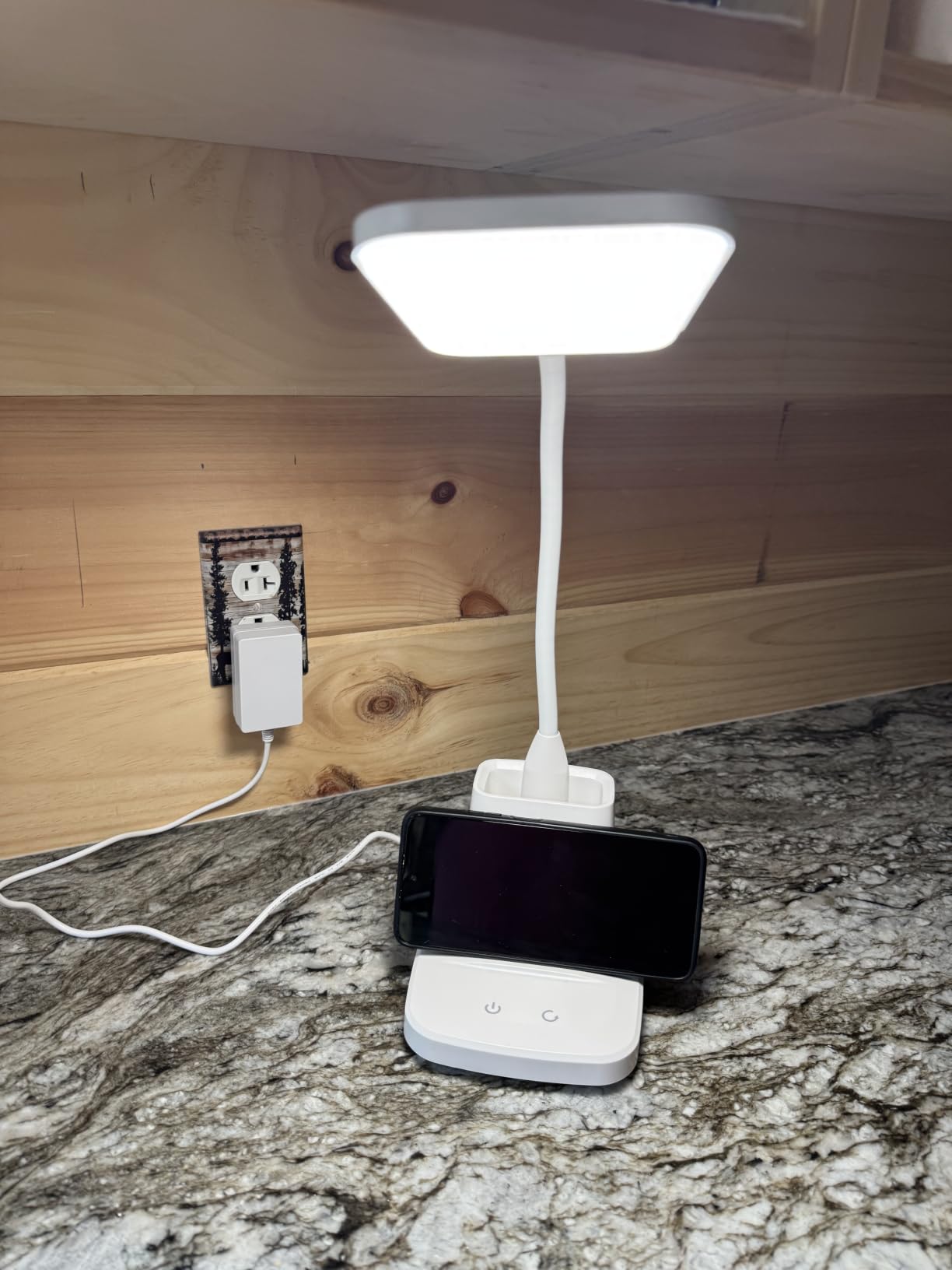 LED Desk Lamp with Wireless Charger for Home Office, Black customer photo 2