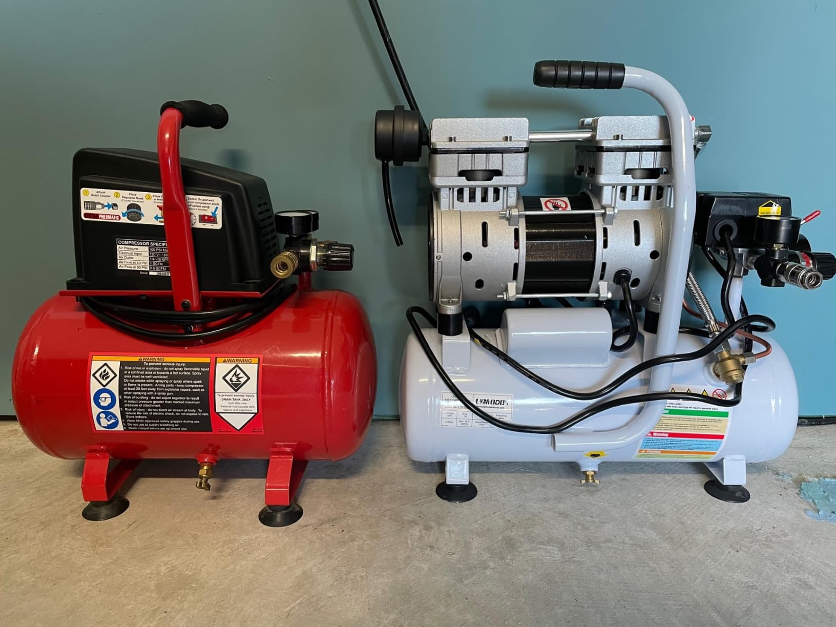 Ultra Quiet Air Compressor, 60 dB, 2.5 CFM @ 90 PSI, 2 Gallon Air Tank customer photo 1