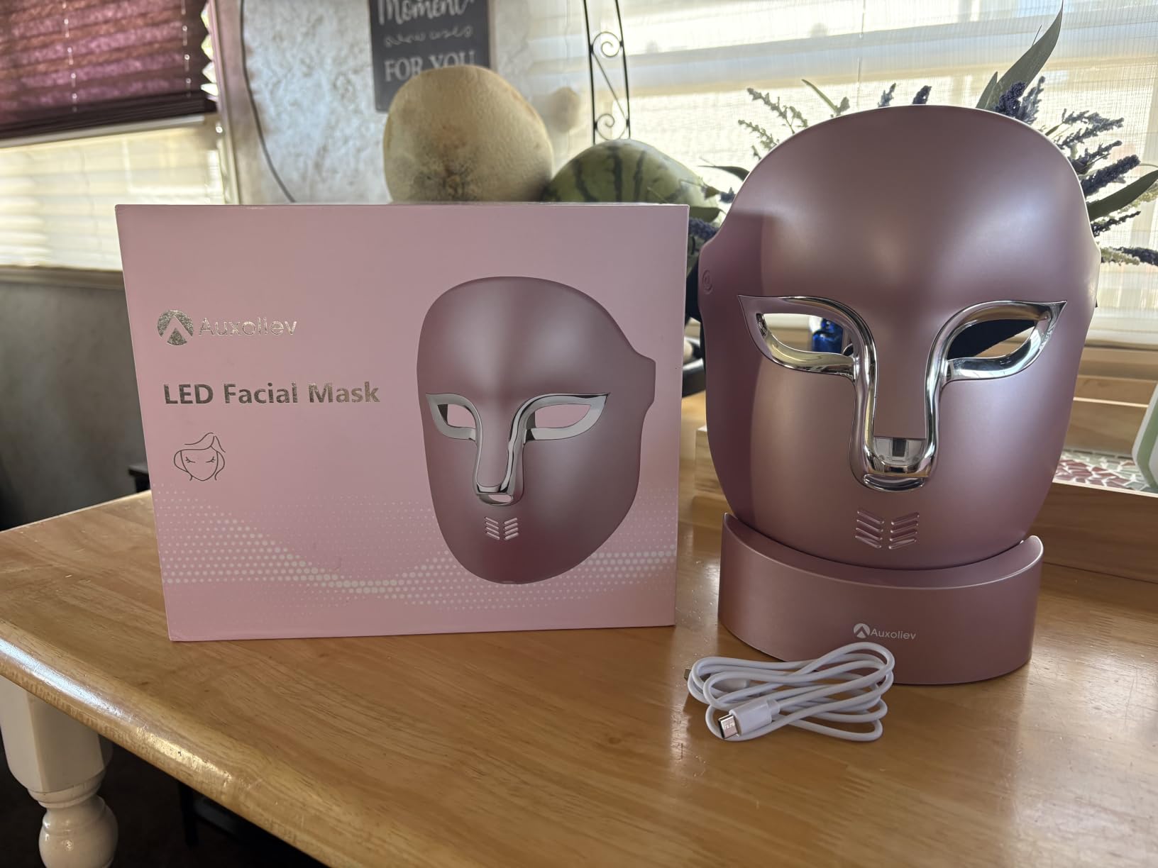 FSA Red Light Therapy Mask for Face : Acne Removal,Wrinkles Redness,Wirless Remote,Salon Grade HSA Infrared Face Mask, Anti Aging Skincare for Home,2000mAh Rechargeable Led Light Therapy Facial Mask customer photo 2