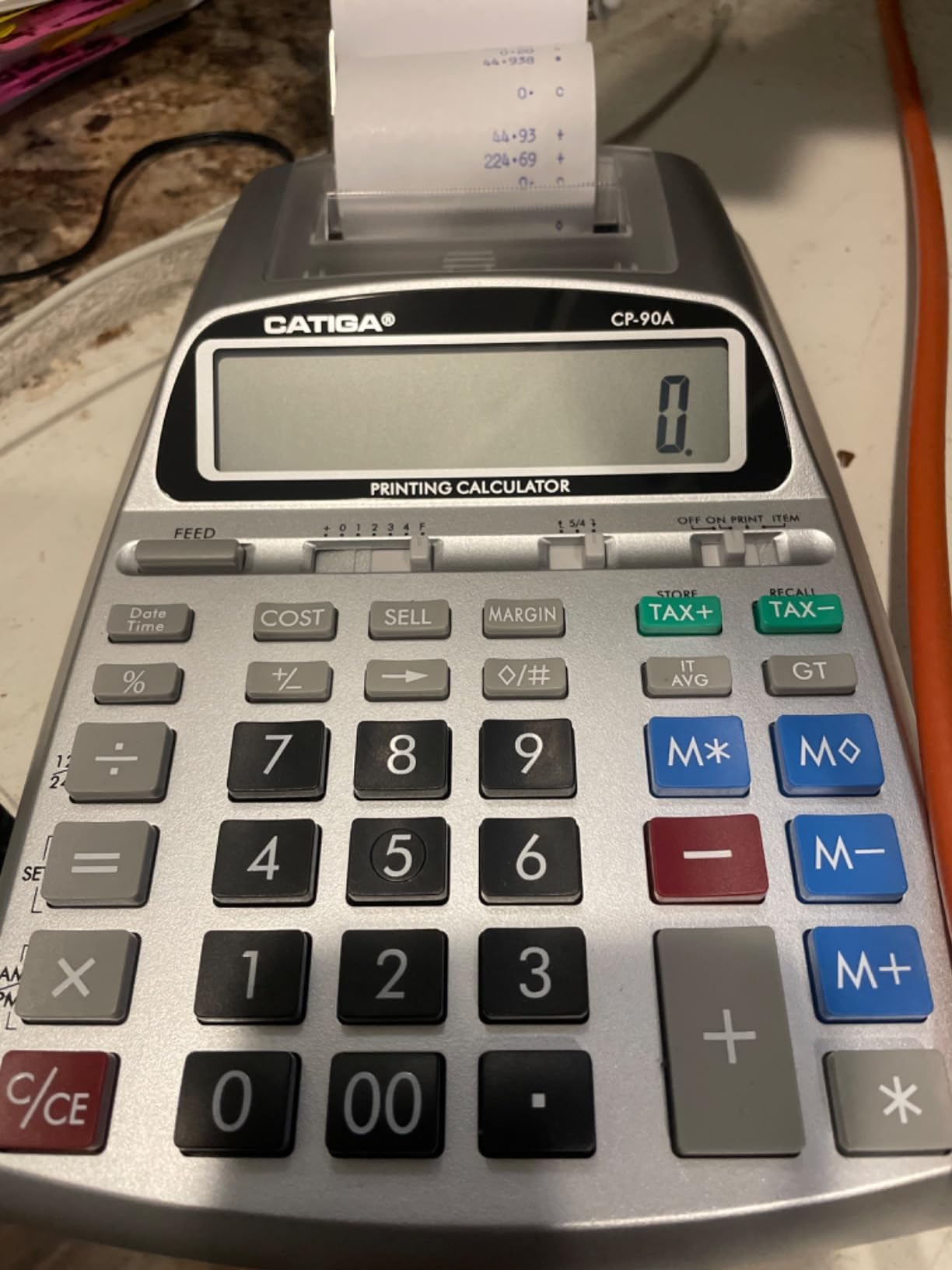 CATIGA Printing Calculator with Tape Print Out - 10 Key Adding Machine with Paper Roll, Desktop Electric Calculator for Accounting, Business, Finance, Home Office Use CP90A customer photo 2