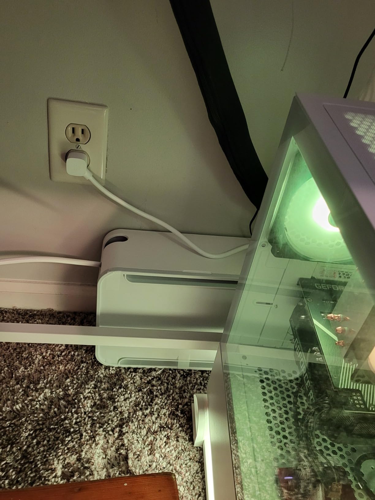 Power Strips with Cable Management Box, Surge Protector, White customer photo 1
