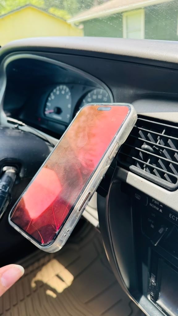 for iPhone Magsafe car Mount【20 Strong Magnets】Magnetic Phone Holder for Car Dashboard【360° Rotation】Hands Free Car Phone Holder Mount Dash Fit iPhone 15 14 13 12 Pro Max Plus MagSafe Car Accessories customer photo 1