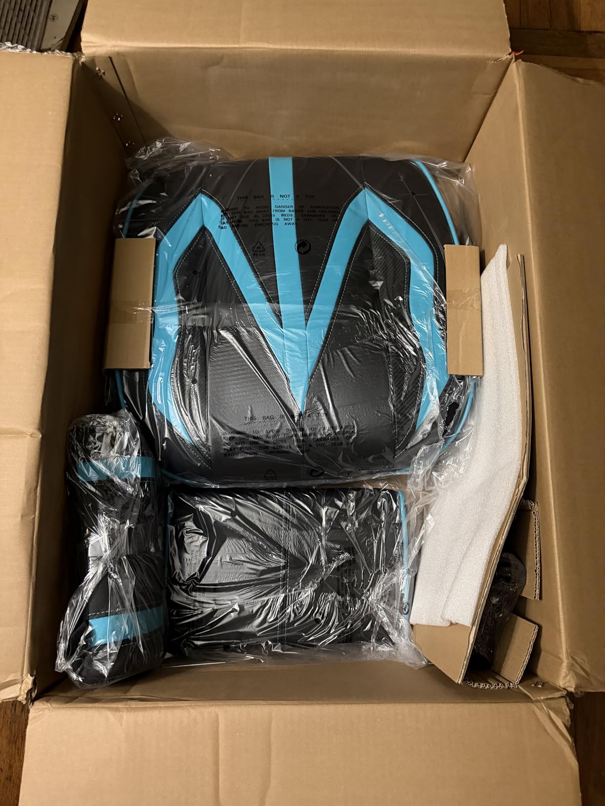 Vonesse Gaming Chairs for Adults, Gamer Chair with Footrest and Massage, Reclining Big and Tall Ergonomic Gaming Chair, Computer Chairs for Heavy People 300LBS (Blue/Black) customer photo 2