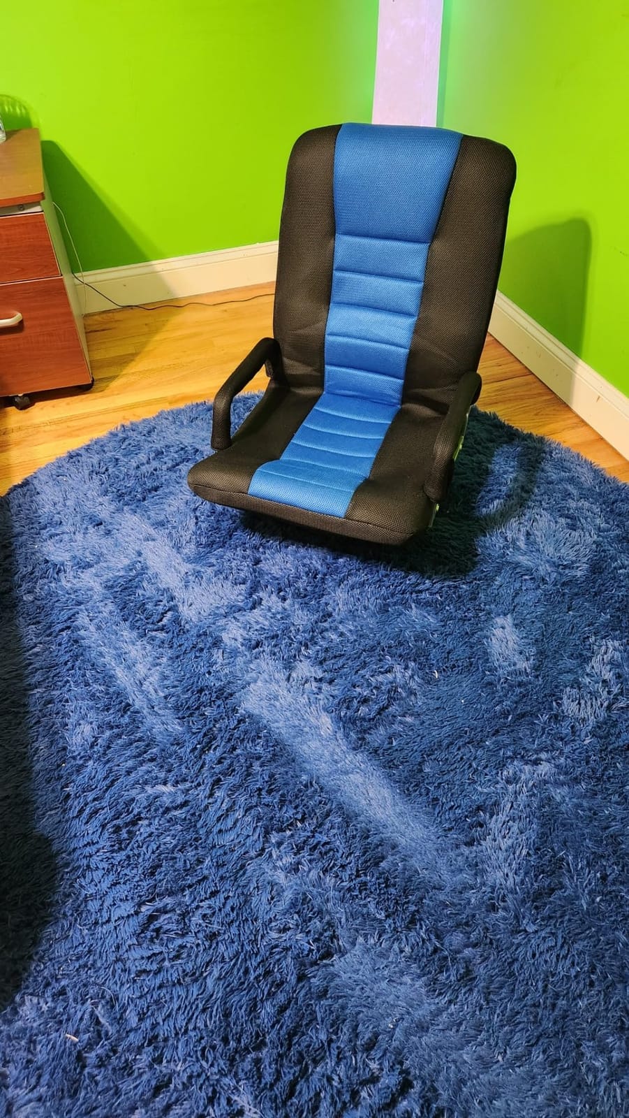 Swivel Floor Gaming Chair w/Armrests,Folding Video Reclining Sofa w/6 Adjustable Position, Padded Backrest & Cushion, Lazy Lounger Couch for E-Sports, Reading, Relaxing, Watching TV, Grey customer photo 1