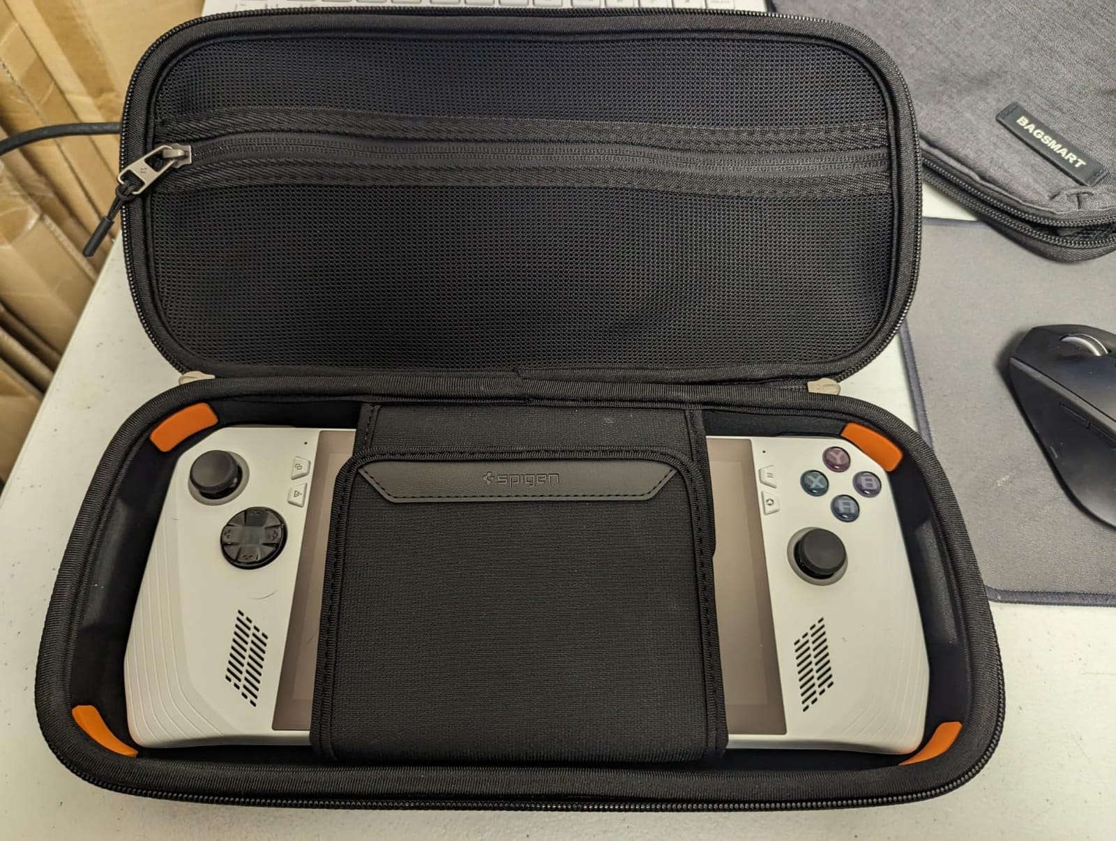 Spigen Rugged Armor Pro Hard Shell Carrying Case | ROG Xbox Ally X, Nintendo Switch 2, MSI Claw 7 AI+, ASUS ROG Ally, Accessory Pockets, Charger Storage - Black customer photo 1