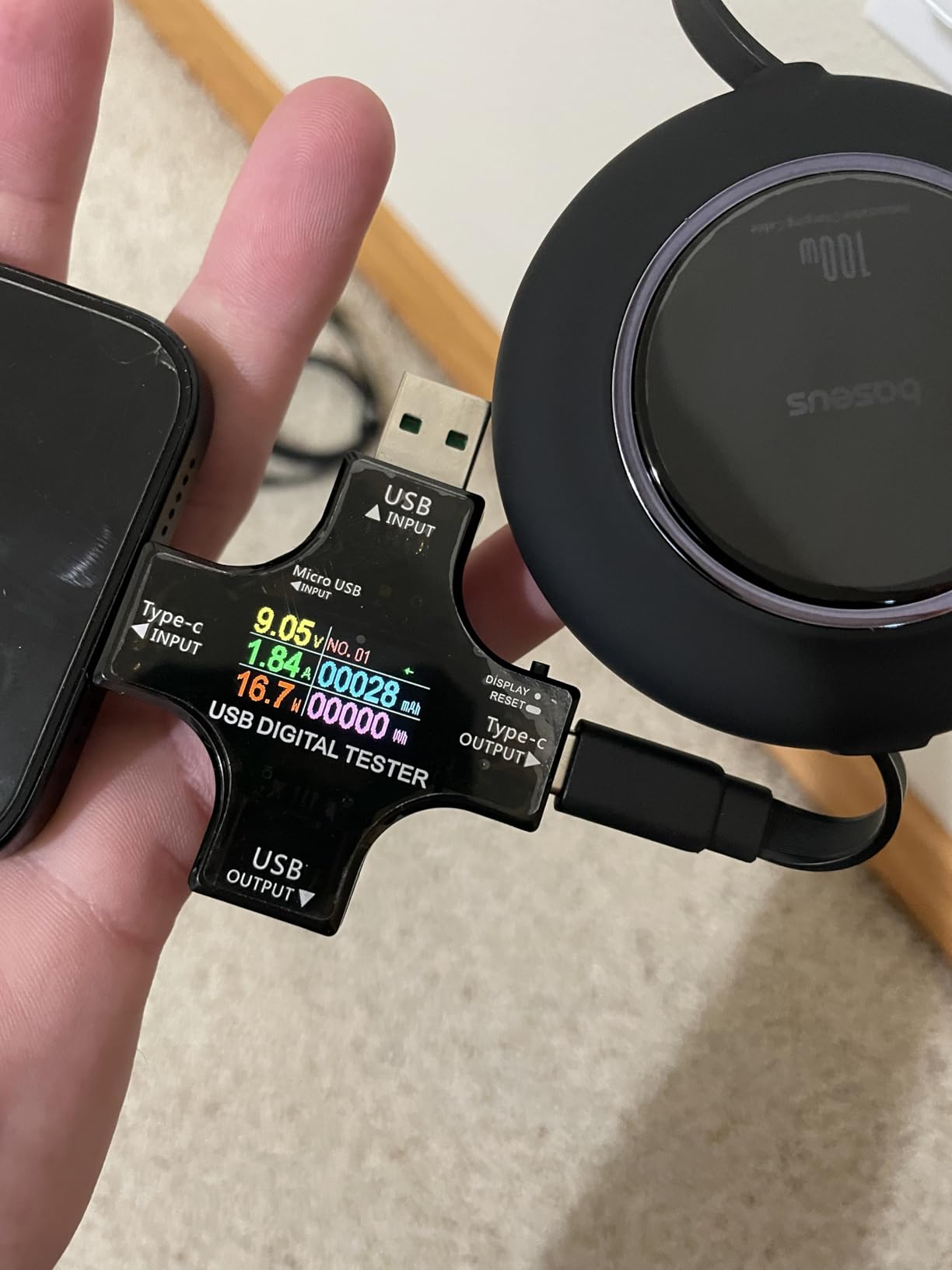 Baseus USB C to USB C Cable, 100W Retractable USB C 5A Fast Charging Cable customer photo 2