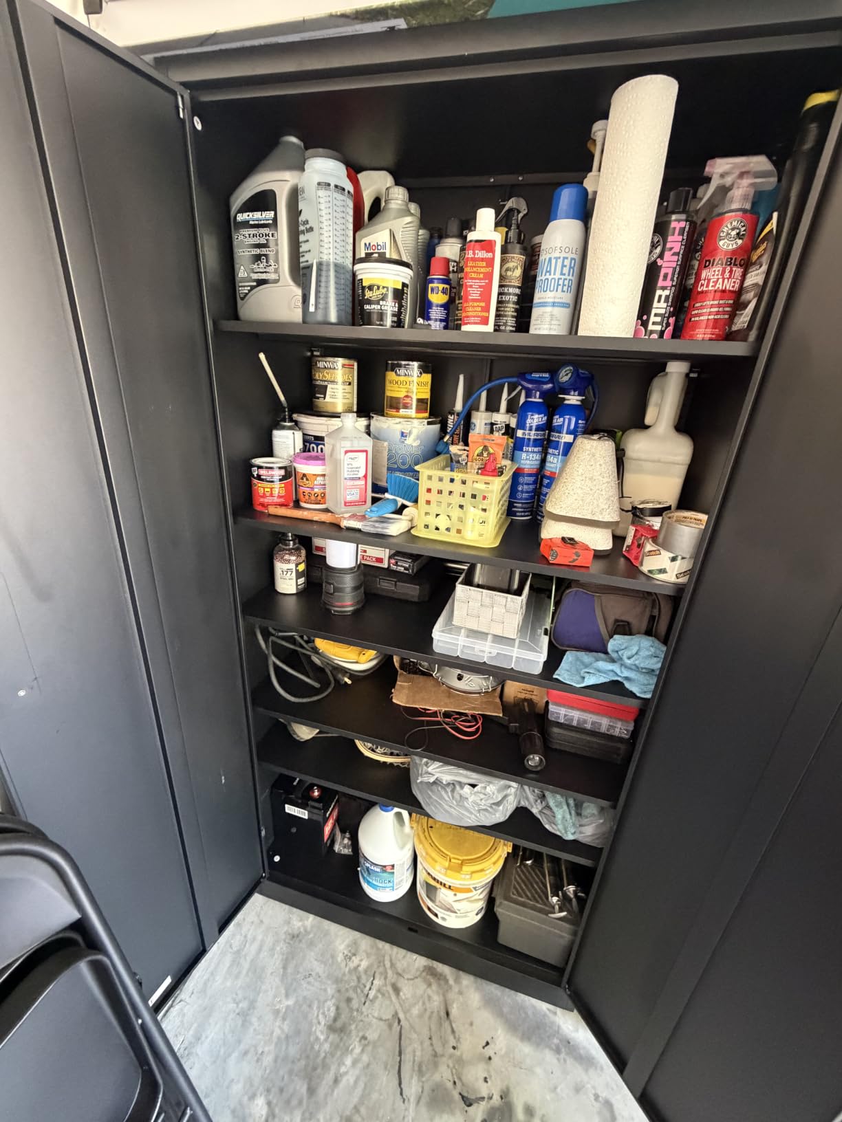 SISESOL Wide & Deep Metal Storage Cabinet with 2 Doors and 5 Adjustable Shelves,72x36x18 Garage Storage Cabinet,Tall Black Locking Metal Cabinets with Lock,Steel Locked Cabinets for Home,Office,Garage customer photo 1