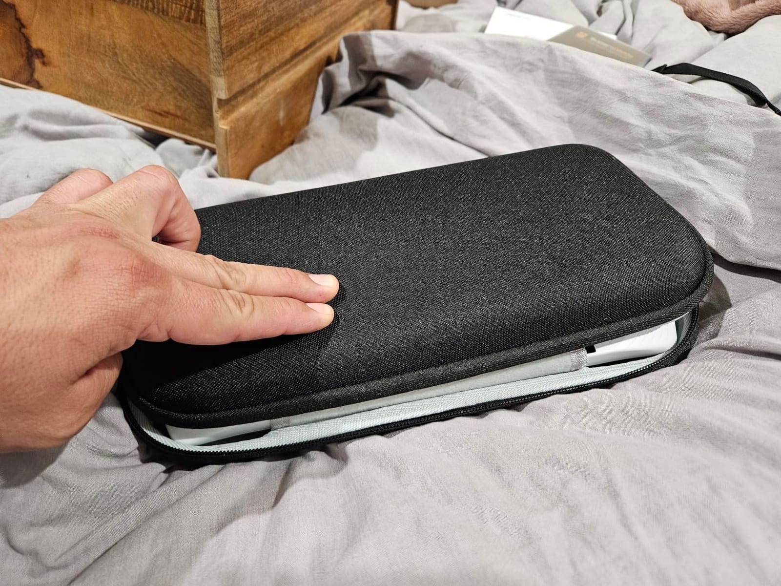 OPTOSLON Compact ROG Ally Carrying Case Compitable with ASUS ROG Ally X/ROG Ally Gaming Handheld and accessories, Hard Case for Travel and Storage[Black] customer photo 1