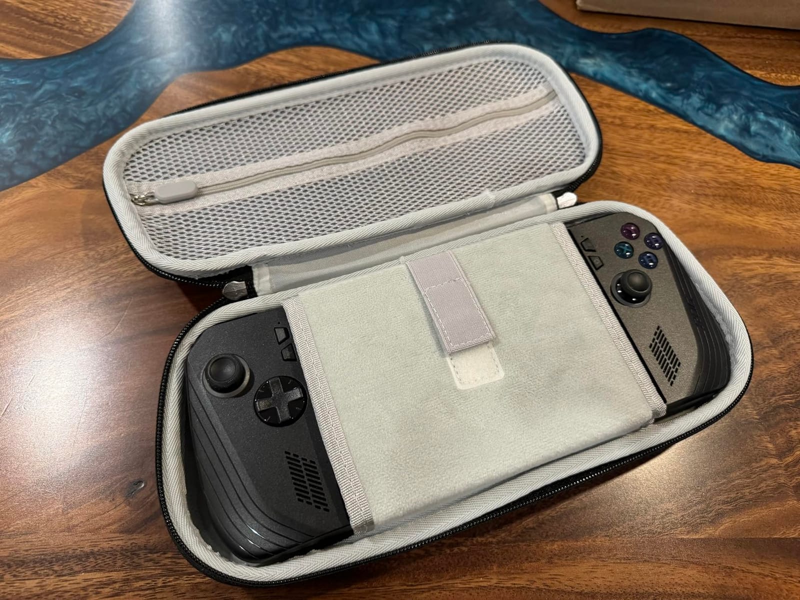 OPTOSLON Compact ROG Ally Carrying Case Compitable with ASUS ROG Ally X/ROG Ally Gaming Handheld and accessories, Hard Case for Travel and Storage[Black] customer photo 2
