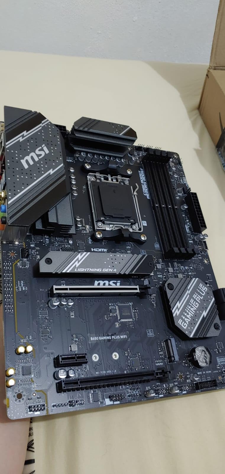 MSI B650 Gaming Plus WiFi Gaming Motherboard (AMD Ryzen 9000/8000/7000 Series Processors, AM5, DDR5, PCIe 4.0, M.2, SATA 6Gb/s, USB 3.2 Gen 2, HDMI/DP, Wi-Fi 6E, Bluetooth 5.3, 2.5Gbps LAN, ATX) customer photo 2
