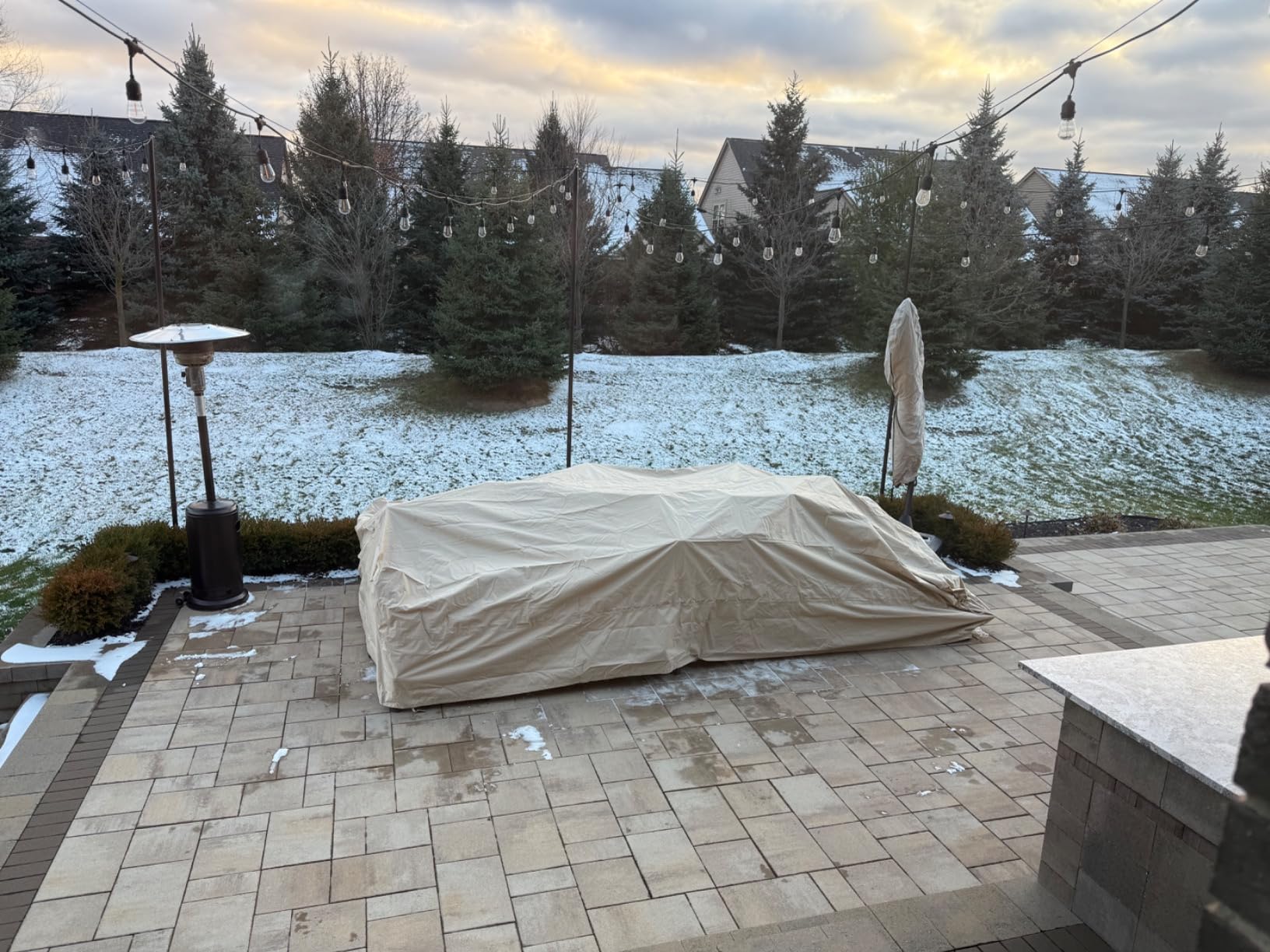 WJ-X3 Extra Large Waterproof Patio Furniture Set Cover, 180x96x36, Grey customer photo 2