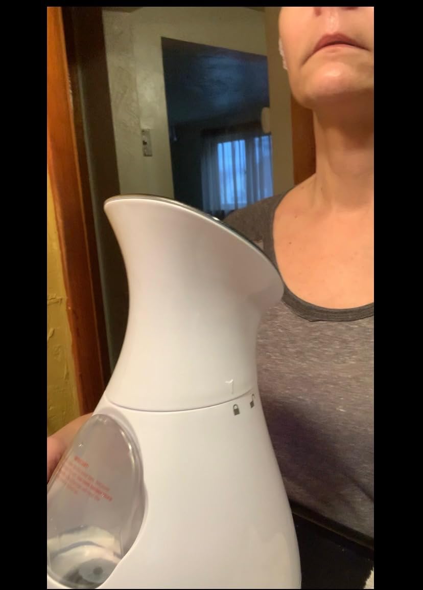 Pure Daily Care NanoSteamer Large 3-in-1 Nano Ionic Facial Steamer with Precise Temp Control - Humidifier - Unclogs Pores - Blackheads - Spa Quality - Bonus 5 Piece Stainless Steel Skin Kit (Silver) customer photo 1