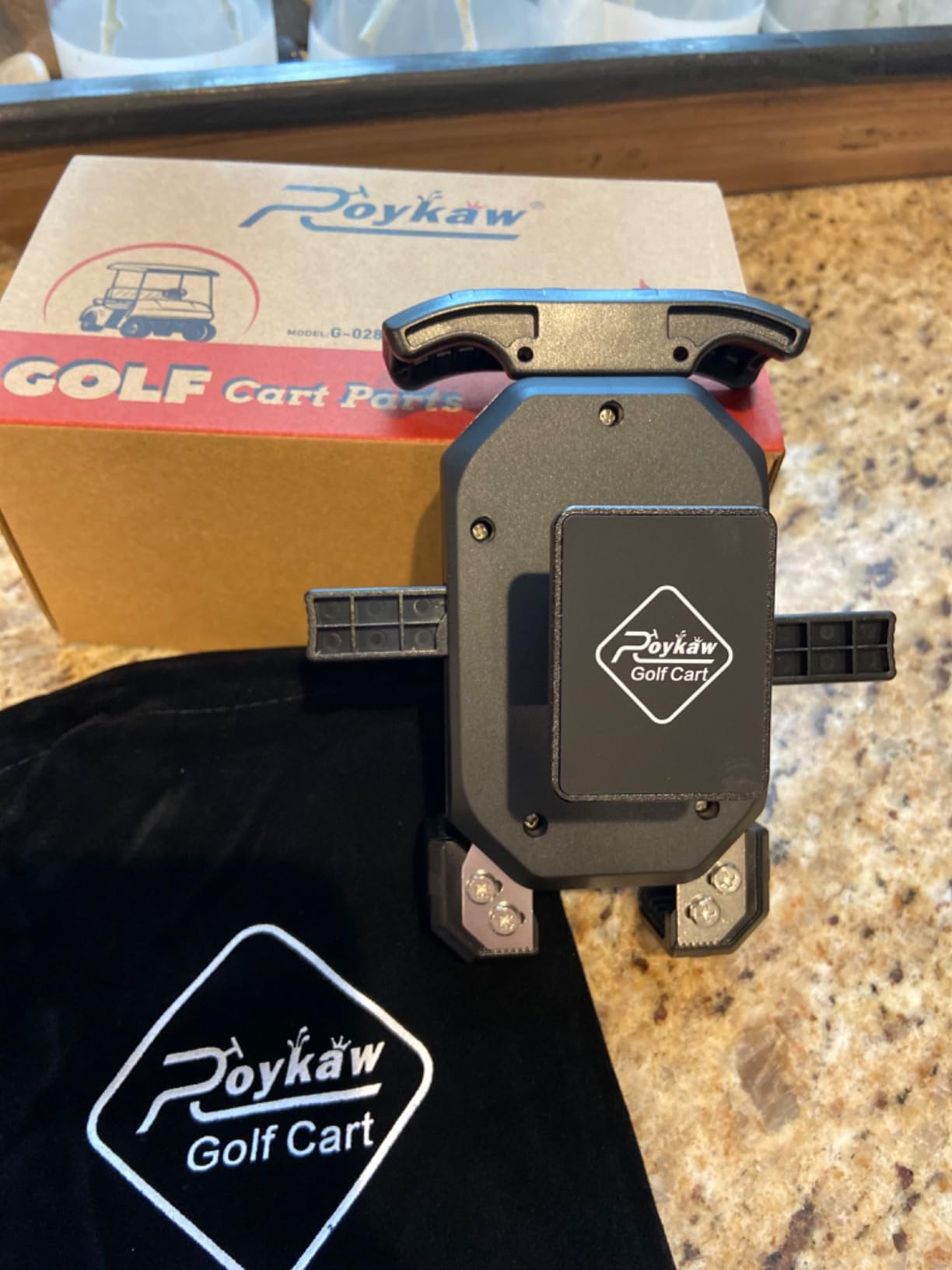 Roykaw Golf Cart Magnetic Phone Holder Mount Compatible with EZGO/Club Car/Yamaha, Compatible with iPhone/Galaxy/Google Pixel, Ultra Strength Magnet/360° Rotatable/One-Handed Pick & Place customer photo 1