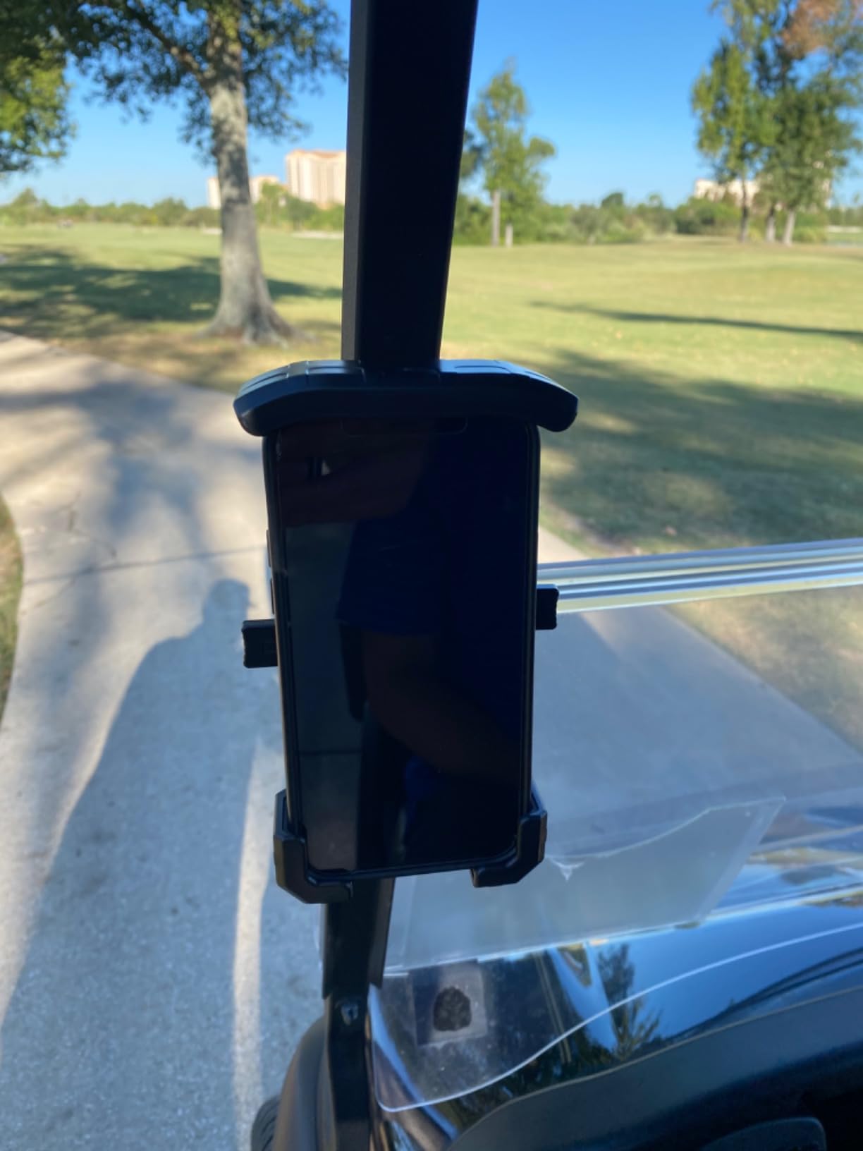 Roykaw Golf Cart Magnetic Phone Holder Mount Compatible with EZGO/Club Car/Yamaha, Compatible with iPhone/Galaxy/Google Pixel, Ultra Strength Magnet/360° Rotatable/One-Handed Pick & Place customer photo 2