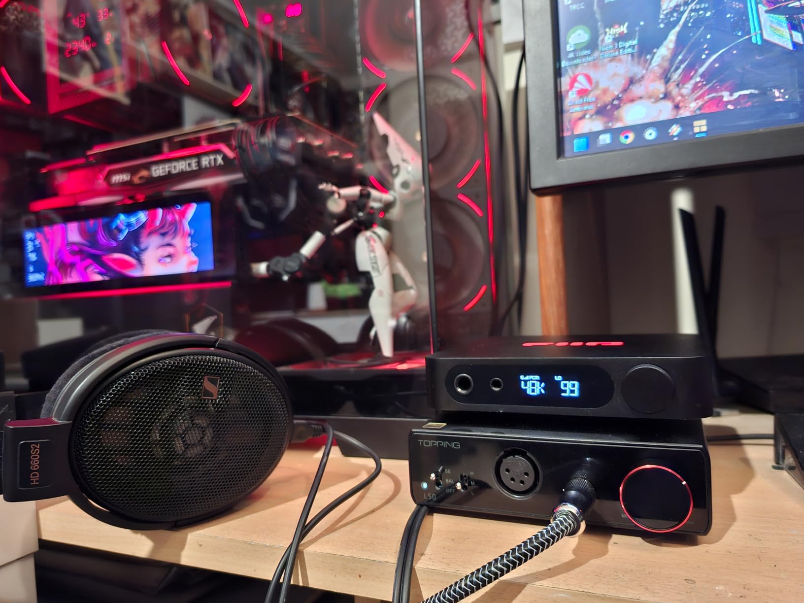 FiiO K11 DAC and Headphone Amplifier for Home Audio or PC, 6.35mm and Balanced 4.4mm, RCA, Coaxial, Optical, 1400mW, 384kHz/24Bit DSD256 (Silver) customer photo 2