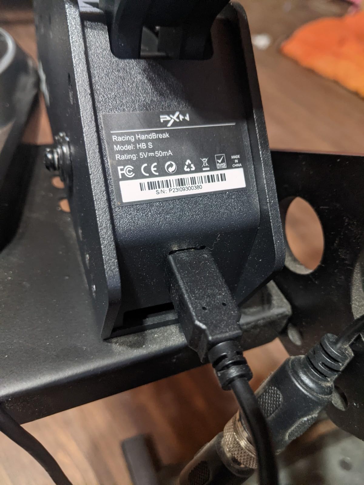 PXN HB S PC Handbrake for Sim Racing (Windows 7/8/10/11) | 16-Bit Hall Sensor, Alloy Construction, Adjustable Force, Stroke & Orientation, Replaceable Spring & Damping, Desk Clamp customer photo 1