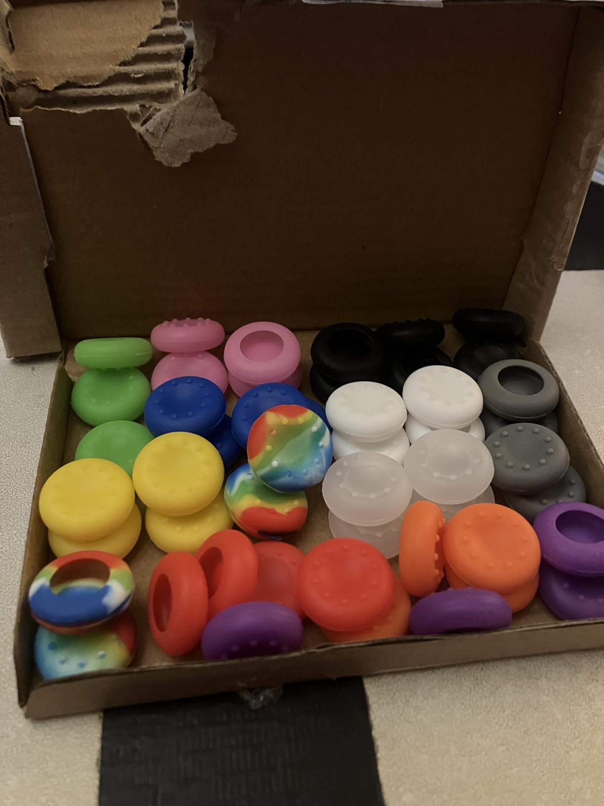 50PCS Silicone Thumb Grips for PS5 PS4, Joystick Caps Cover Analog Stick for Xbox 360, Xbox One, Xbox Series X/S,for Switch Pro Controller customer photo 1