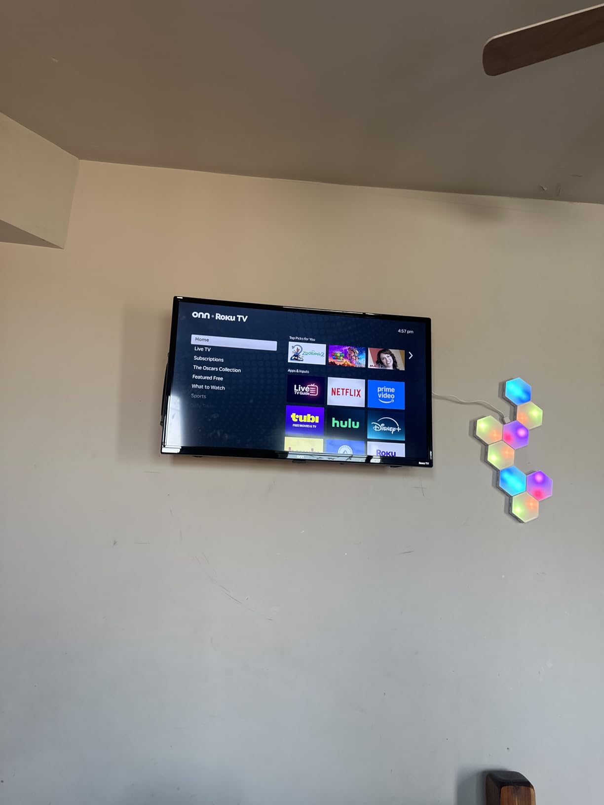OJQ 20 Pack Hexagon Lights Wall RGB Panel - Hexagonal Led Lights Room Decor | Wall Lights Birthday Decorations Gaming Equipment Honeycomb Shape Panels Hexagon Gaming Lights for Bedroom Children customer photo 1
