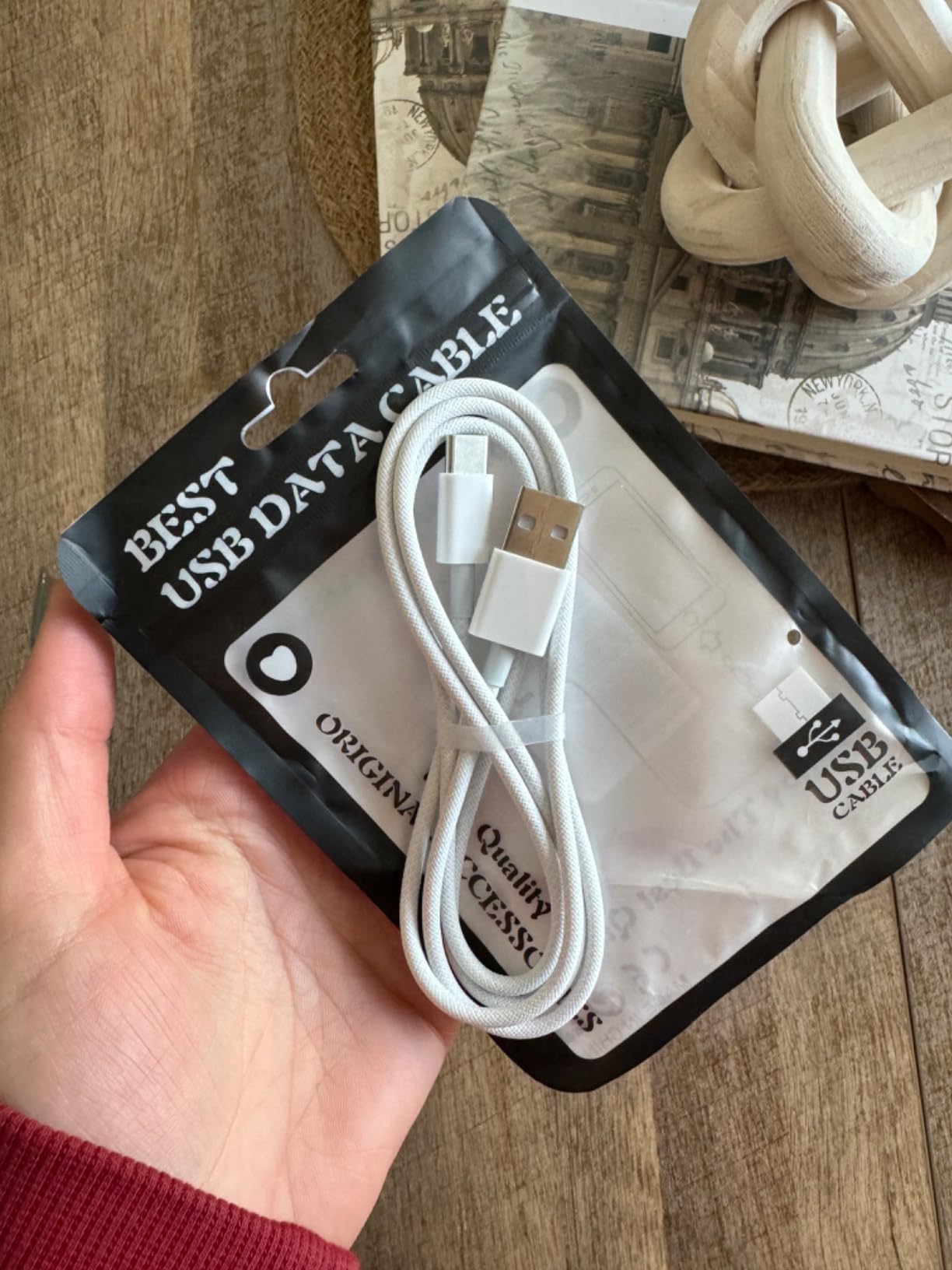 Car CarPlay USB A to USB C Woven Cable for iPhone 17 Air 16 15 Pro Max-3 Ft customer photo 1