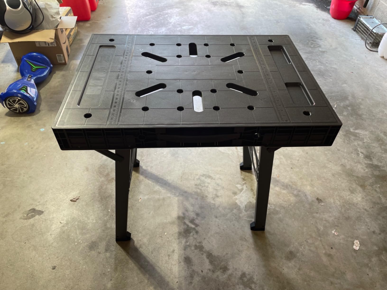 Portable Workbench, Folding Worktable, 1650lbs Capacity, Black customer photo 1