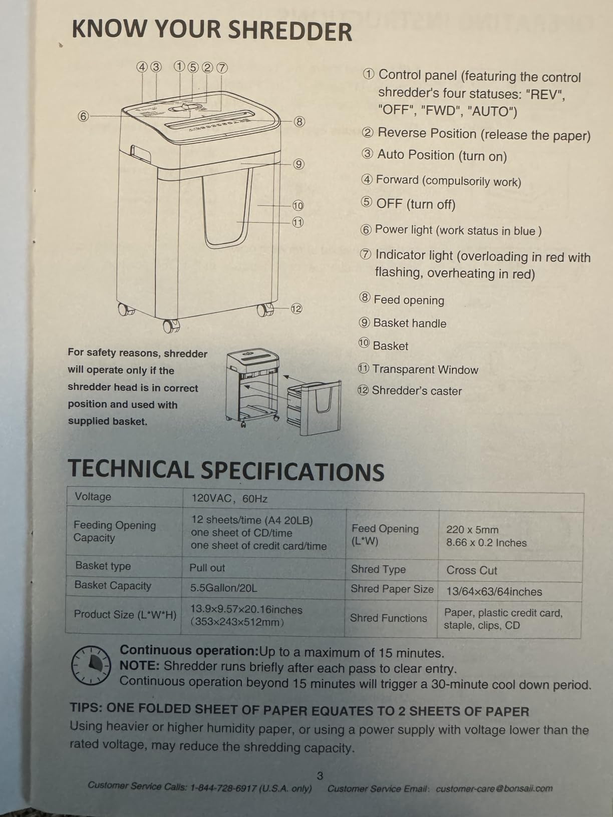 Bonsaii 12-Sheet Cross Cut Heavy Duty Paper Shredder for Home Office | P-4 Security Level, Jam-Proof System, 5.5Gal Pullout Bin with Casters, Shredder for CDs & Credit Card C282-A customer photo 1