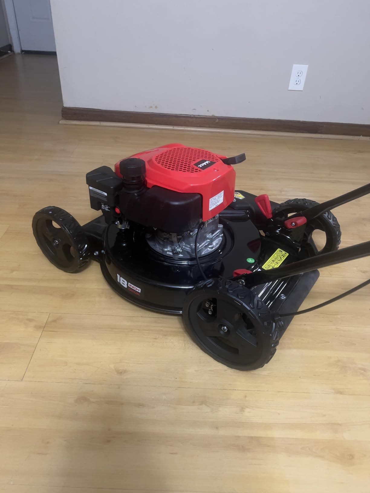 PowerSmart EasyCut 18-Inch Gas Lawn Mower, 144cc 4-Cycle Engine, Walk-Behind Push Lawn Mower, Side Discharge, 5-Position Height Adjustment, Ideal for Small Yards customer photo 1