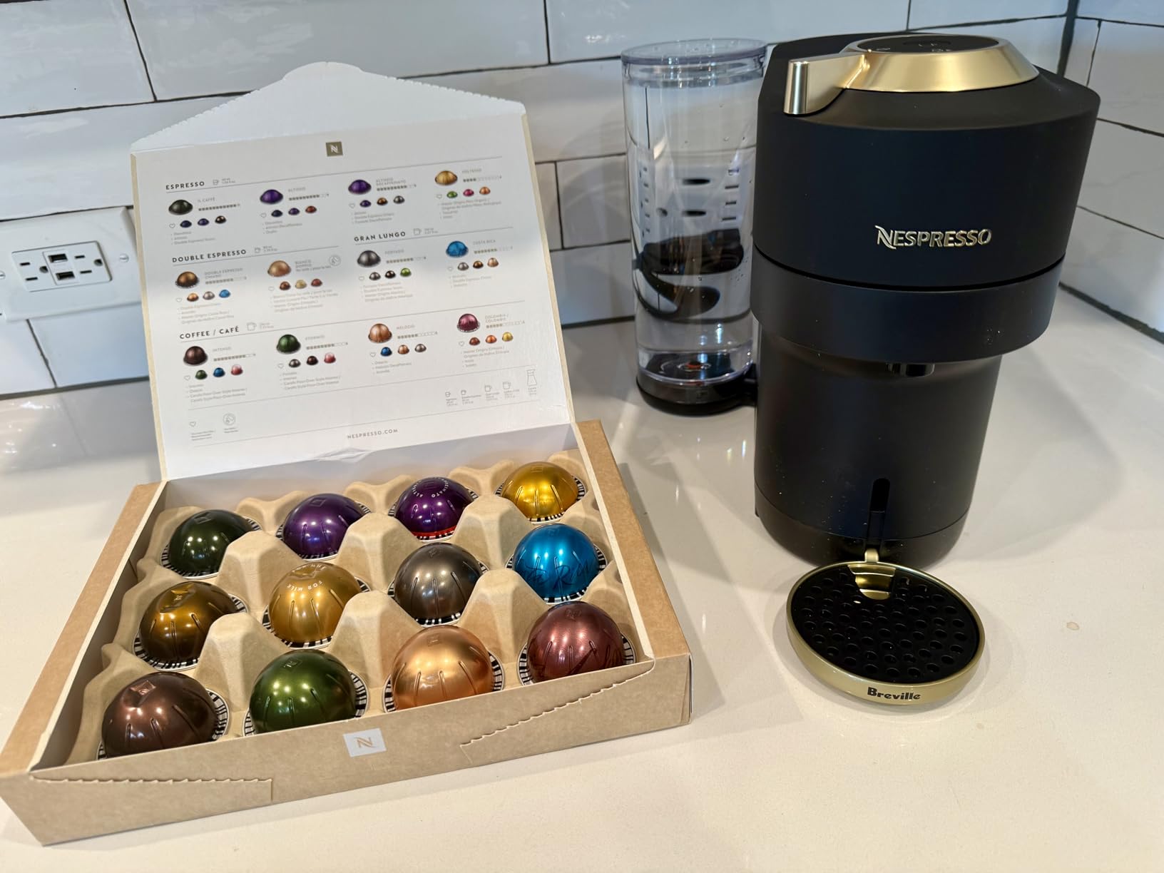 Nespresso Vertuo Pop+ Coffee & Espresso Maker by Breville, Black & Gold customer photo 1