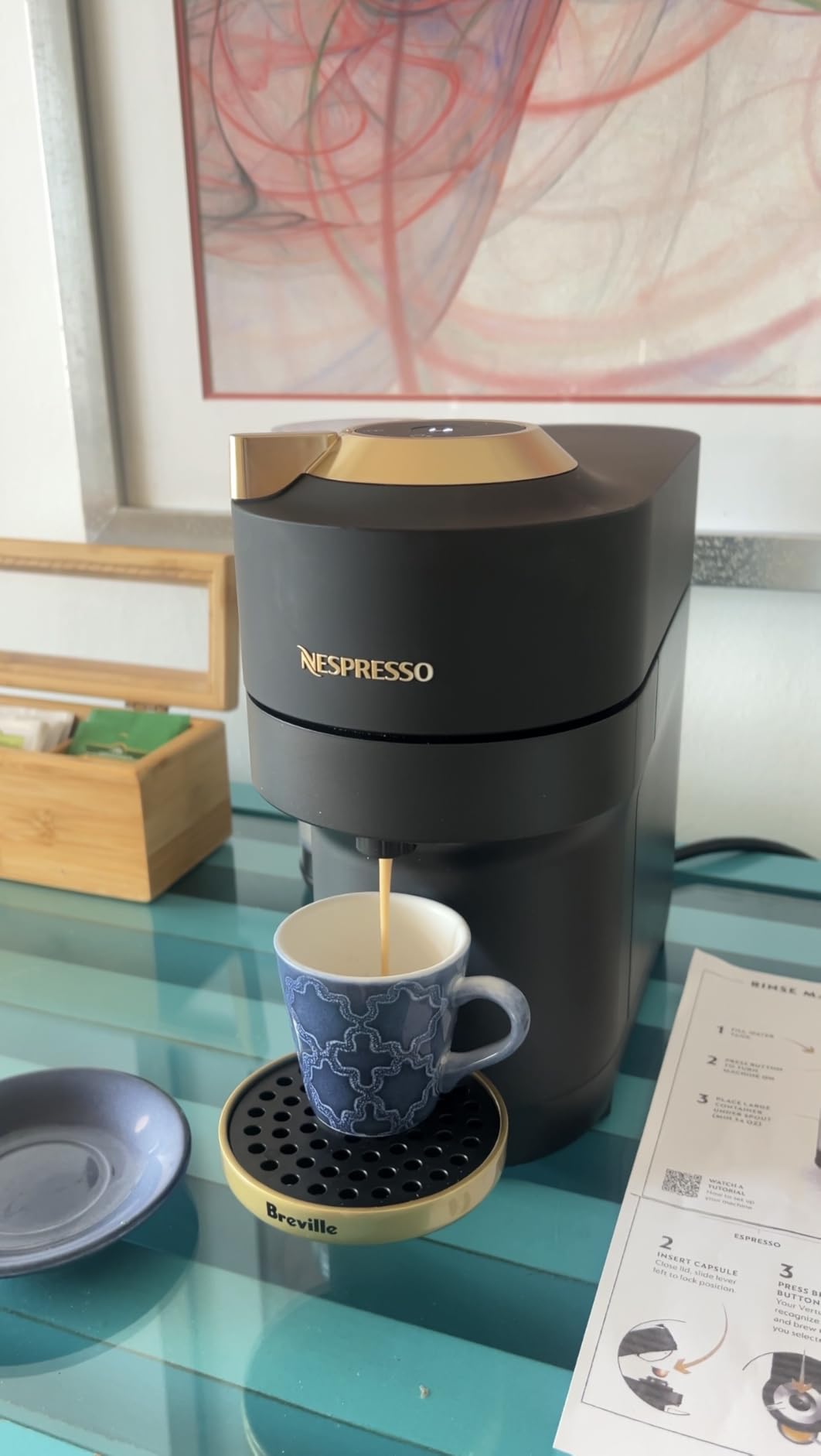 Nespresso Vertuo Pop+ Coffee & Espresso Maker by Breville, Black & Gold customer photo 2