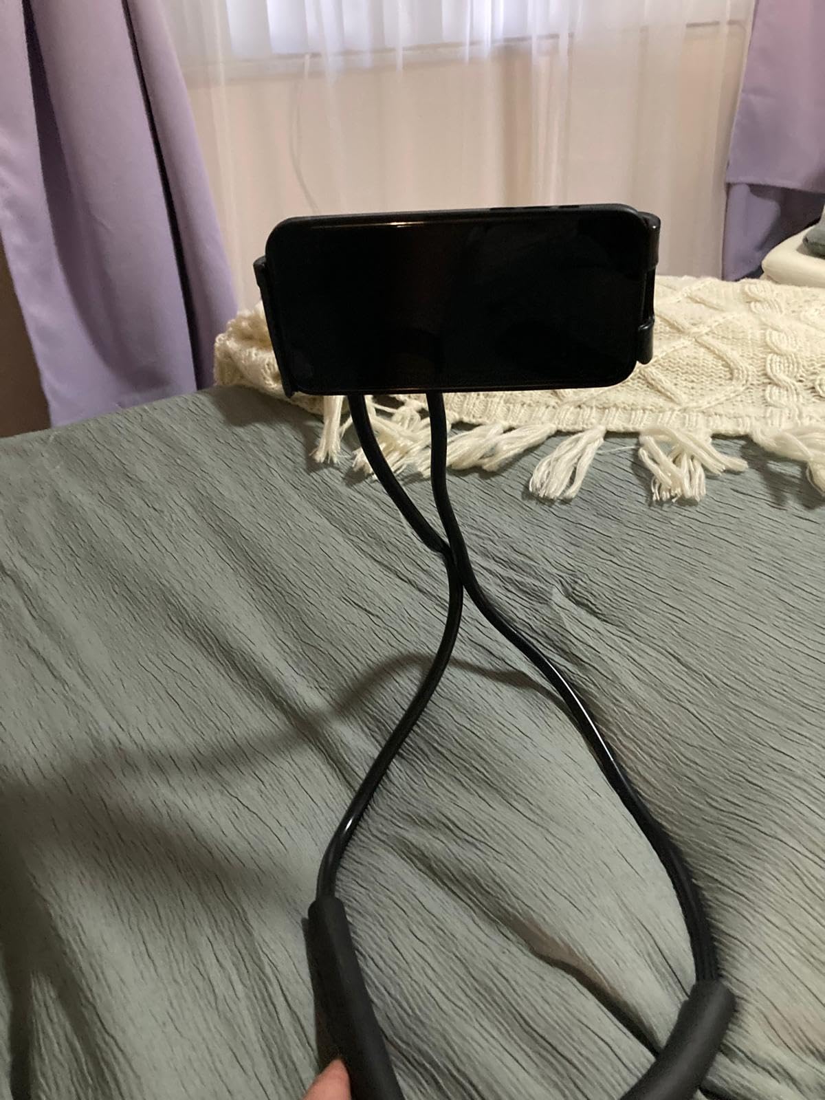 Neck Phone Holder, Hands-Free for Bed, Desk & Travel customer photo 2