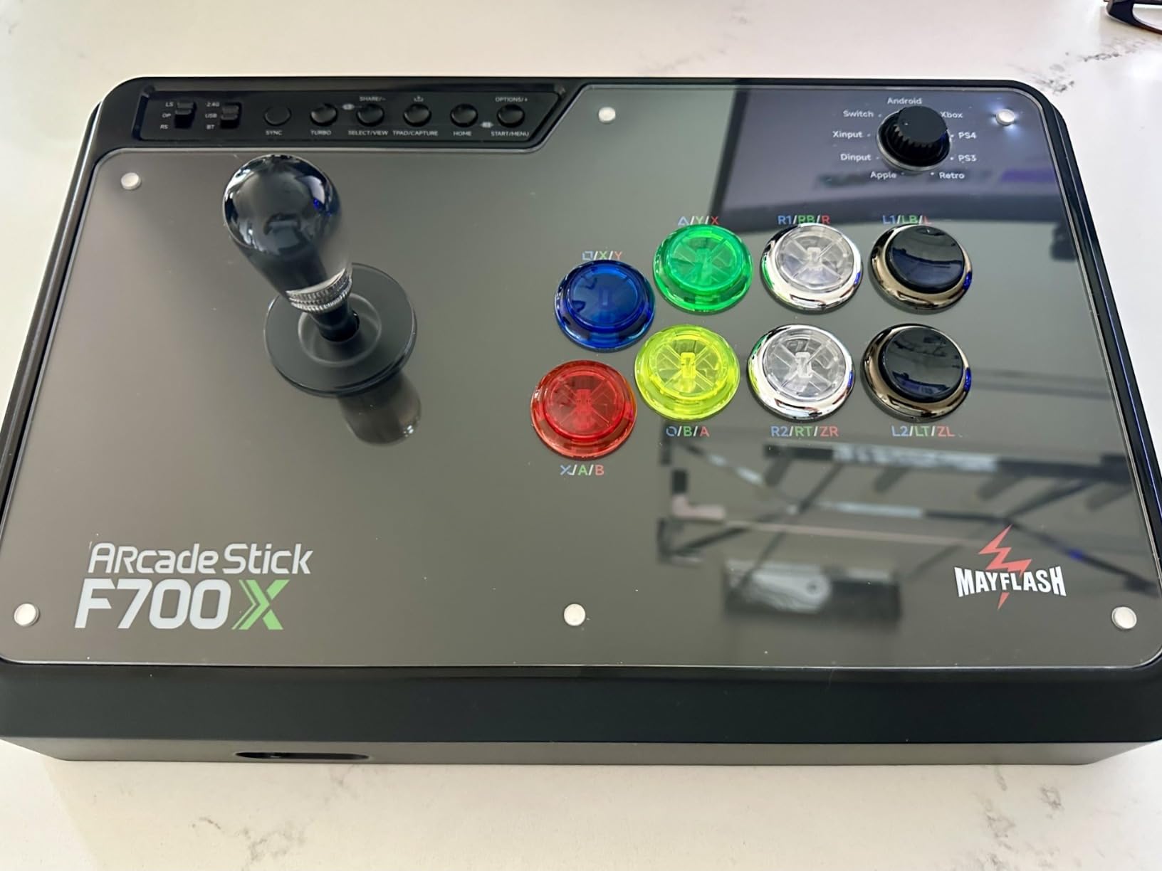 MAYFLASH Wireless Arcade Fighting Stick F700X for Xbox Series, PS4, Switch, Switch 2, Windows, Apple, Android and more. Fight Stick Support Wireless Bluetooth, 2.4G Receiver and Wired Connection customer photo 2