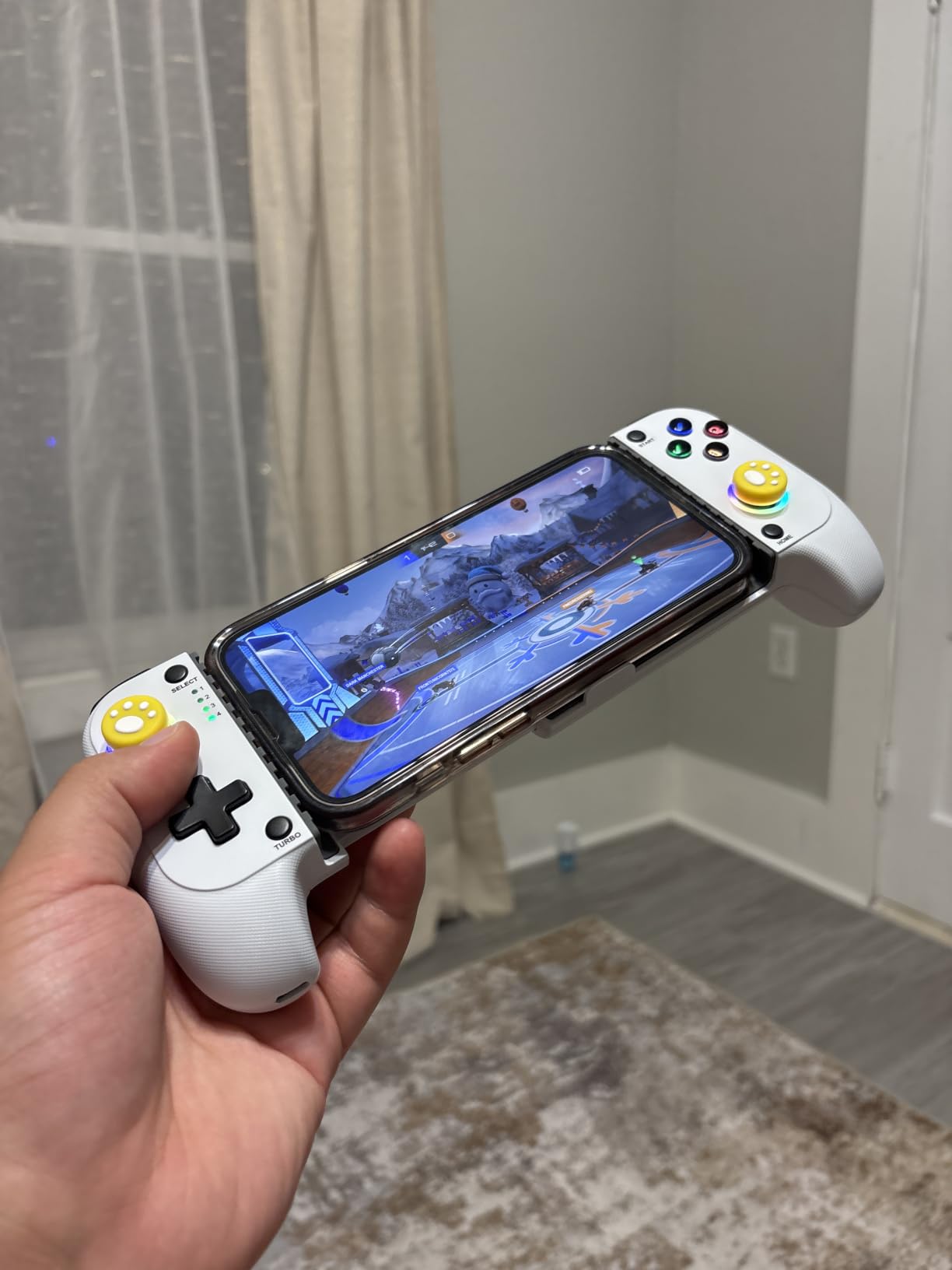 Mocagen MC1 Phone Controller for iPhone & Android – Ergonomic Grip, Low Latency, Case Friendly, Bluetooth Mobile Controller with Hall Effect Joysticks, Turbo, Portable Travel Companion for Car/Leisure customer photo 1