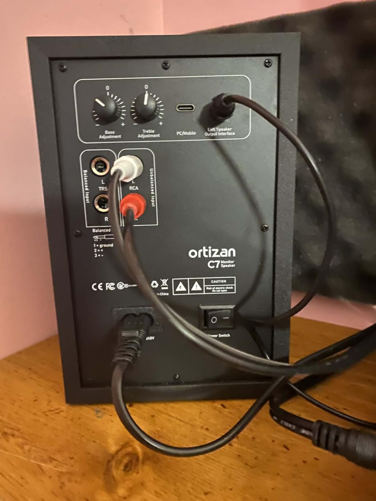 Ortizan C7 Powered Studio Monitors Pair with Bluetooth 5.3, Black customer photo 2