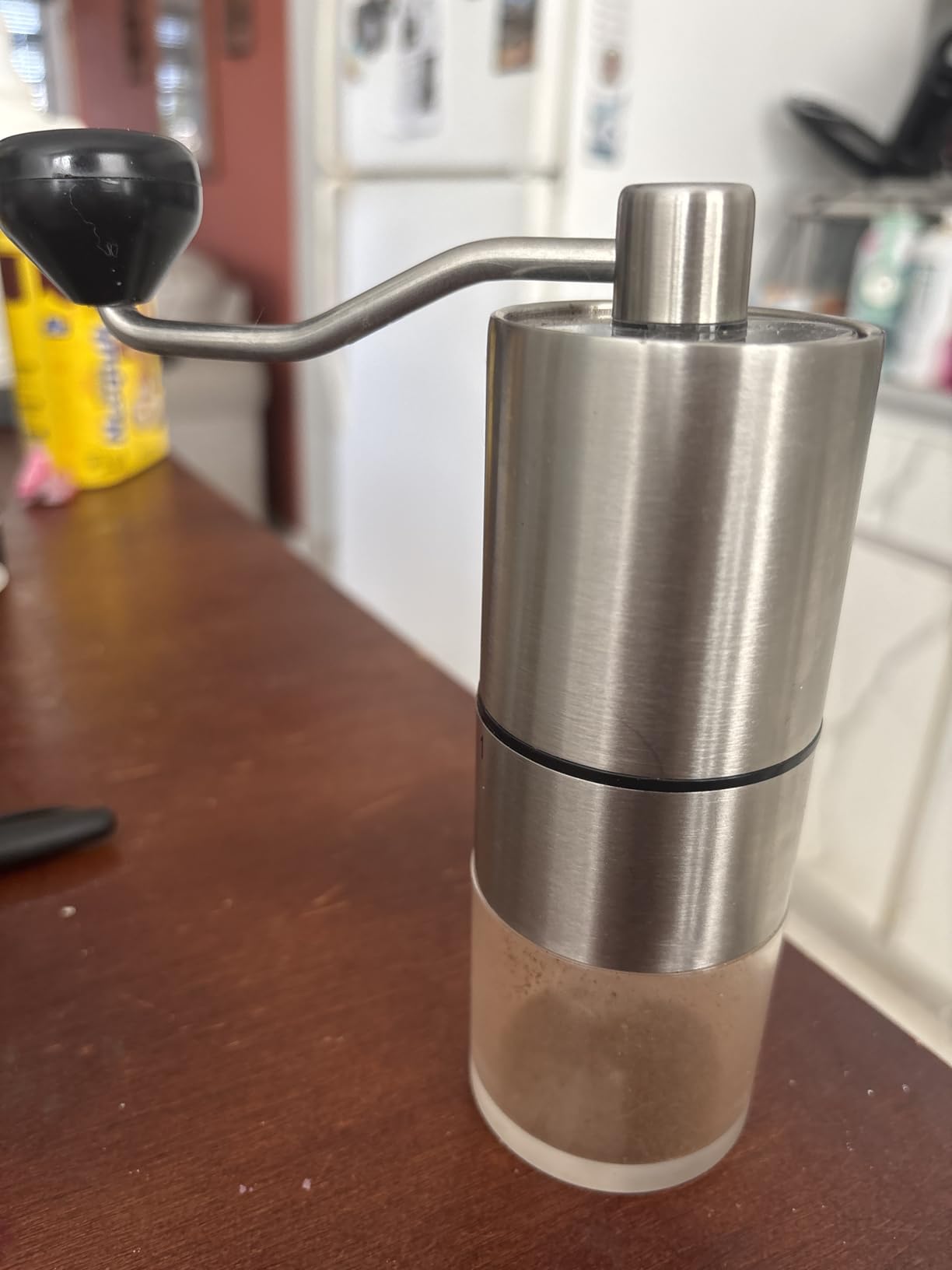 Manual Coffee Grinder With Ceramics Burr For Espresso,French Press,5 Adjustable Settings,Hand Maker with Built-In Burr,For Home Use and Camping Travel,Coffee Bean Grinders With Hand Crank customer photo 1