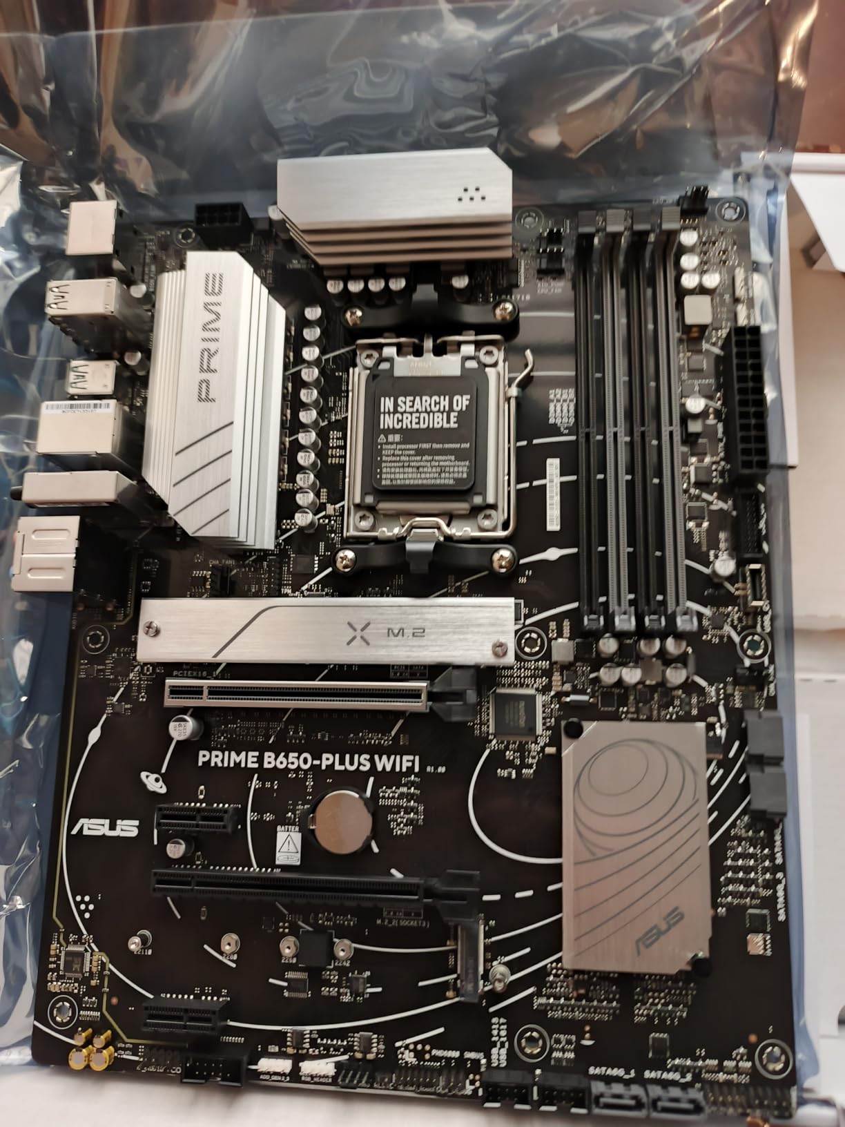 ASUS Prime B650-PLUS WiFi AMD B650 AM5 Ryzen™ Desktop 9000 8000 & 7000 ATX Motherboard, DDR5, PCIe 5.0 M.2, 2.5Gb LAN, WiFi 6E, HDMI™, SATA 6 Gbps, USB Type-C®, BIOS Flashback™, Thunderbolt™ 4 Header customer photo 2
