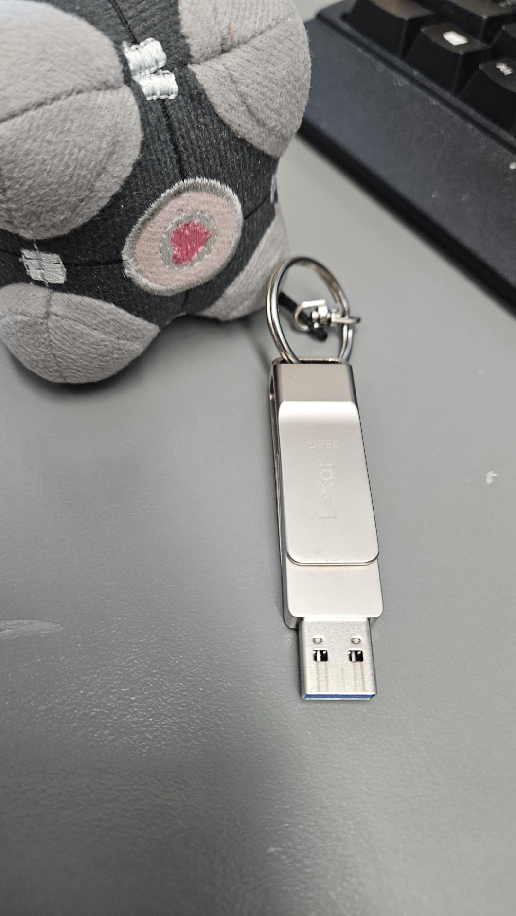 Lexar D40E 128GB Dual USB 3.2 Gen 1 Type-C Jump Drive, Champagne Silver | USB-C Flash, Metal Housing, Swivel Design, Thumb Drive customer photo 2