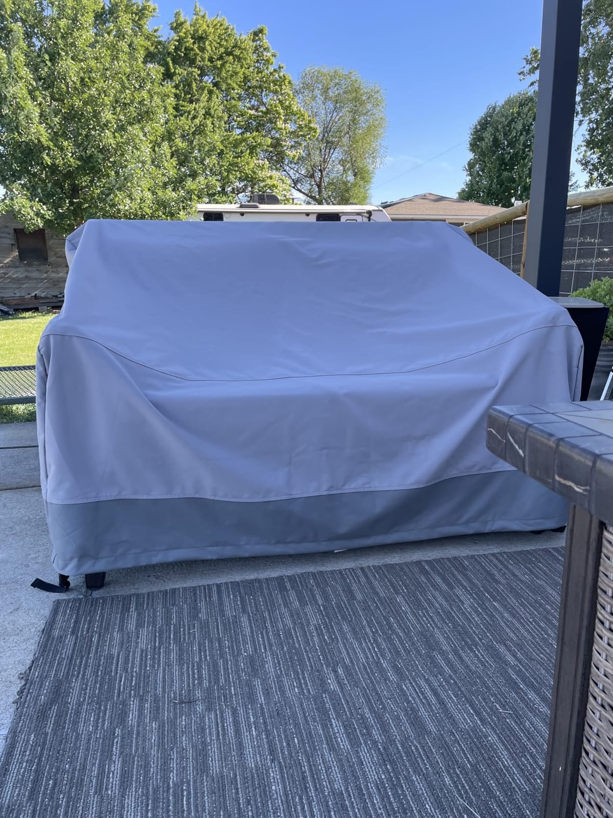 GORILLA GRIP Waterproof Outdoor Patio Sofa Cover, 80 Inch, Silver customer photo 1