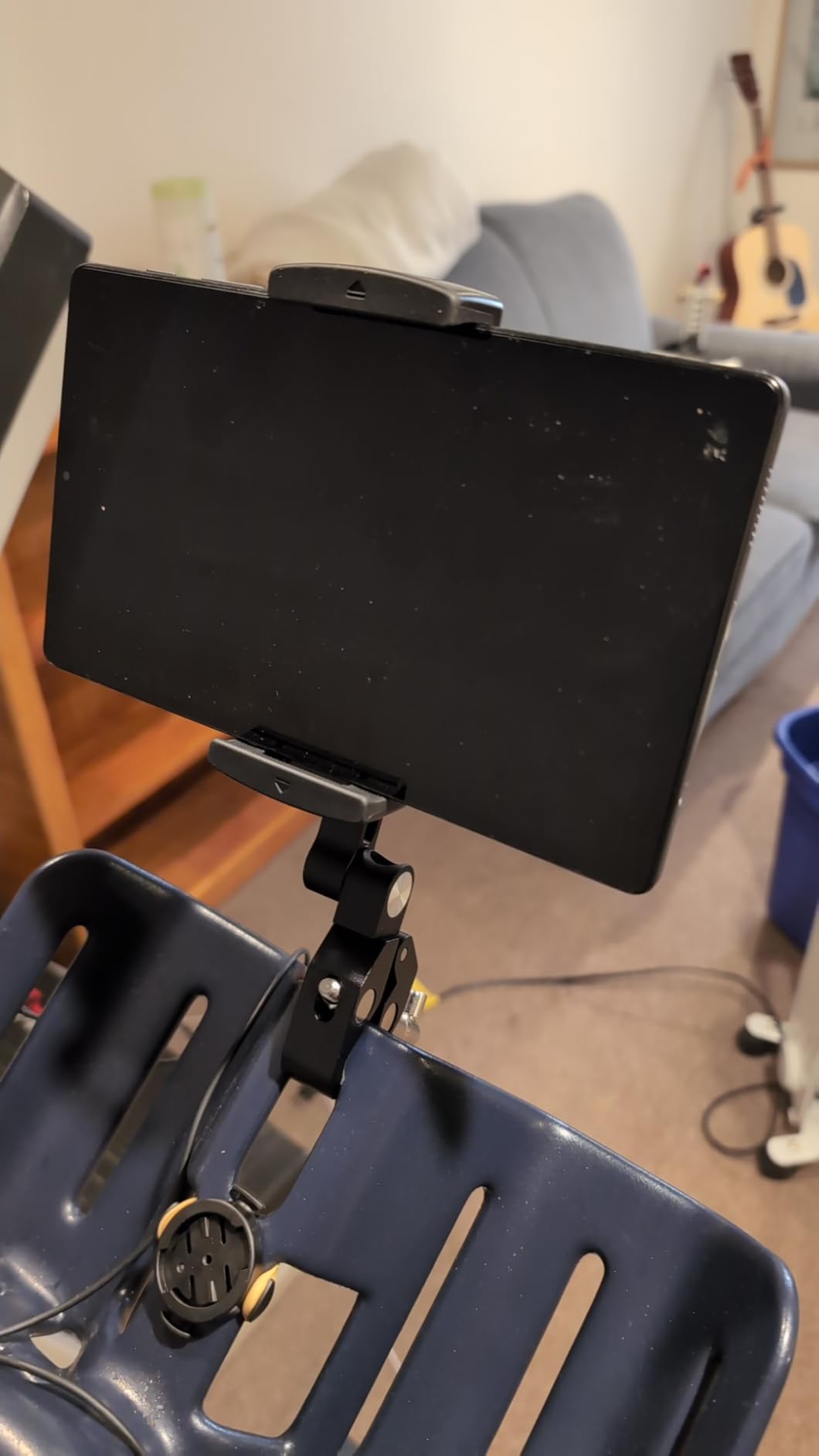 Aluminium Tablet Mount Clamp for Spin Bike, Stationary Bicycle, Treadmill customer photo 2
