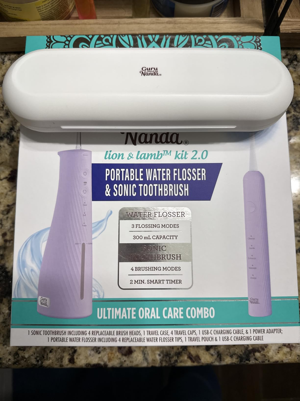 GuruNanda Electric Toothbrush & Water Flosser, 4 Toothbrush Heads, 4 Tips customer photo 1