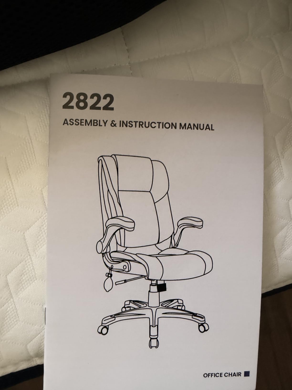 COLAMY Executive Office Ergonomic Chair with Thick Bonded Leather, Flip-up Armrests, High Back Adjustable Height and Tilt for Working, Study, Gaming customer photo 2
