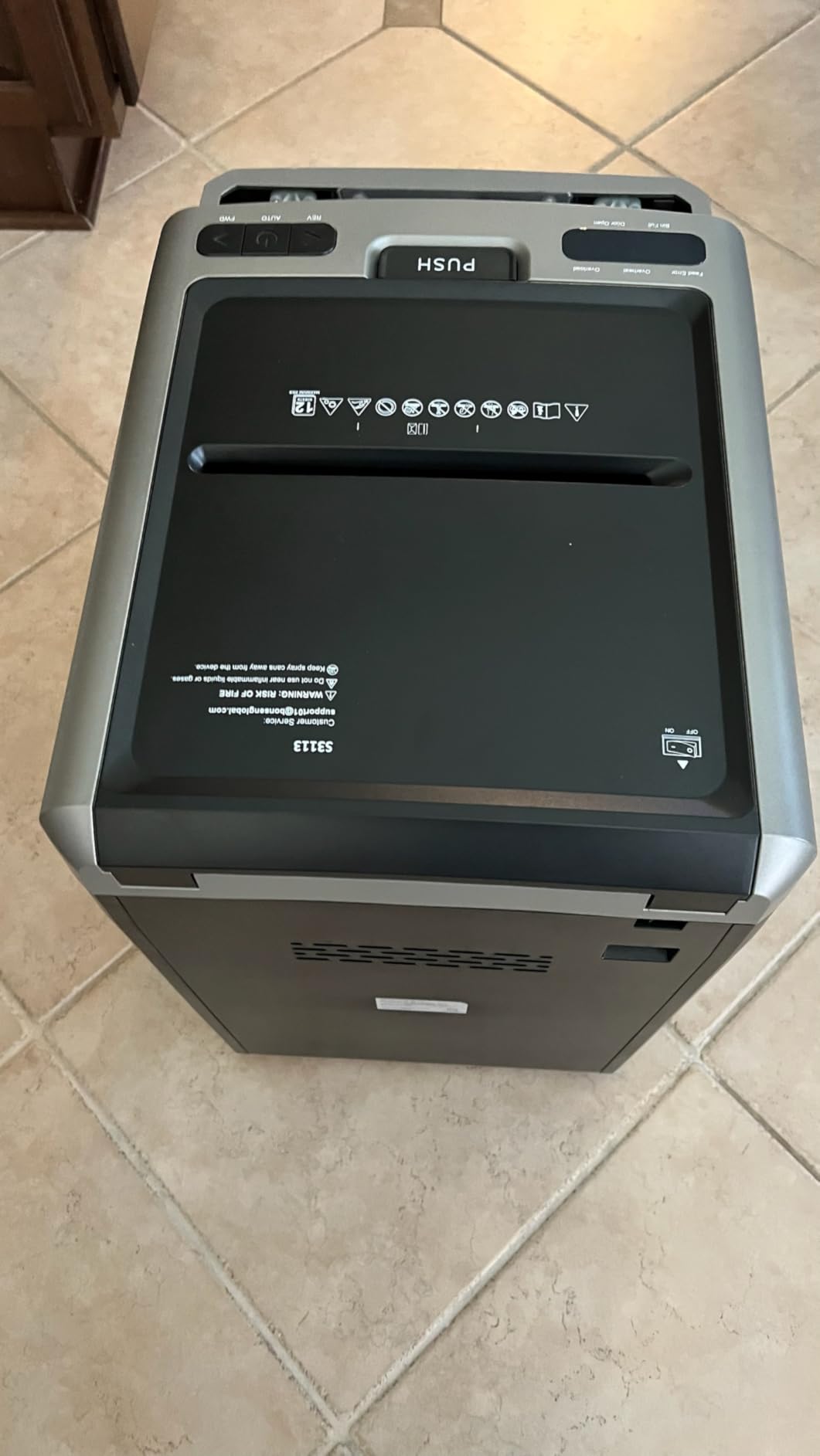 BONSEN 300-Sheet Auto Feed Micro Cut Heavy Duty Paper Shredder for Office customer photo 2